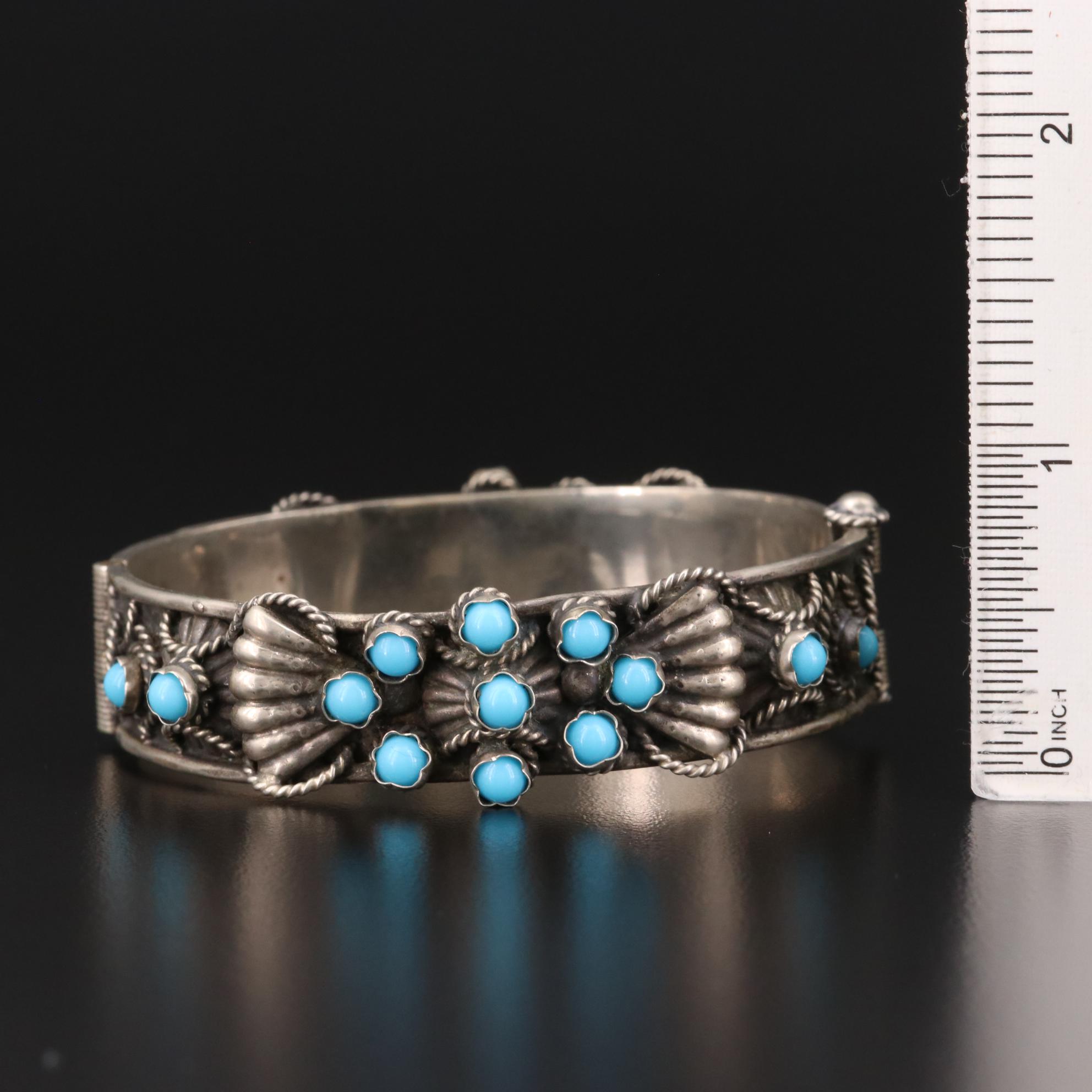 Italian Sterling Silver Serpentine and Lapis Lazuli Bracelets