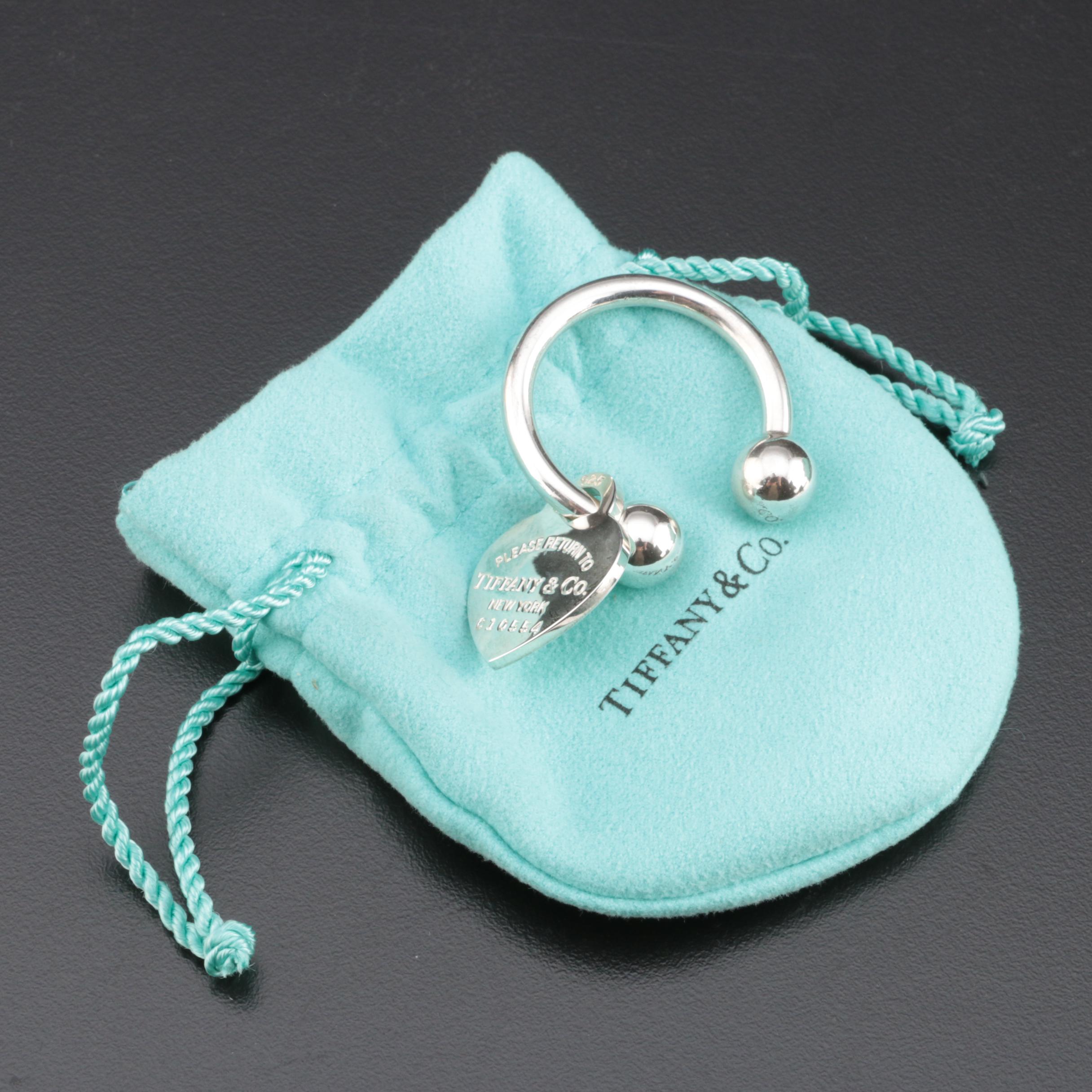 Tiffany & Co. "Return to Tiffany" Sterling Silver Key Ring with Original Box
