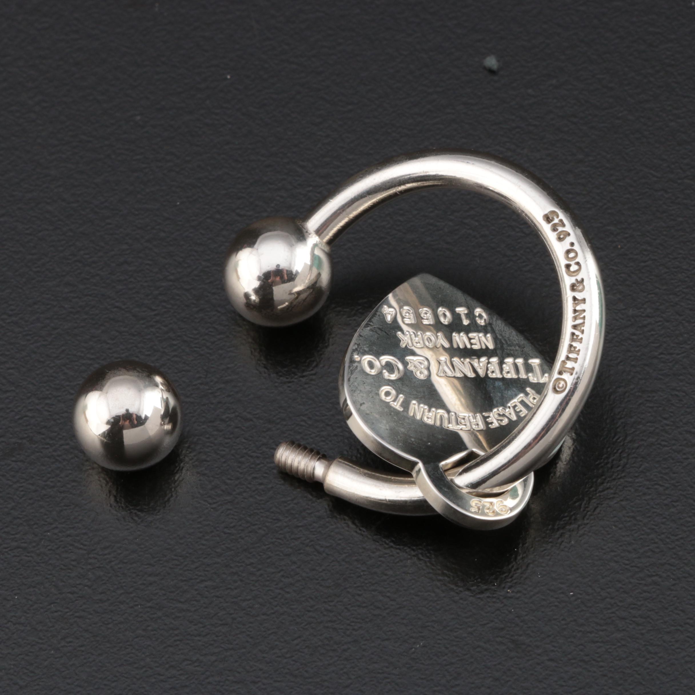 Tiffany & Co. "Return to Tiffany" Sterling Silver Key Ring with Original Box