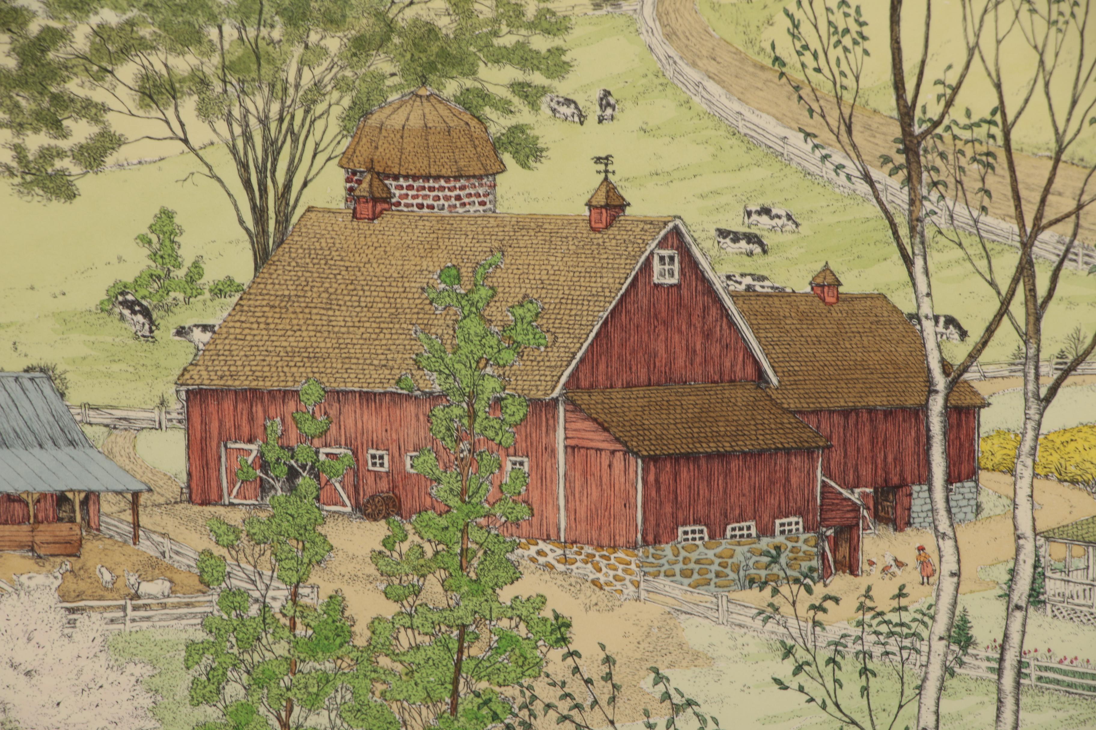 Susan Hunt-Wulkowicz Hand-Colored Lithograph "An Early Spring"