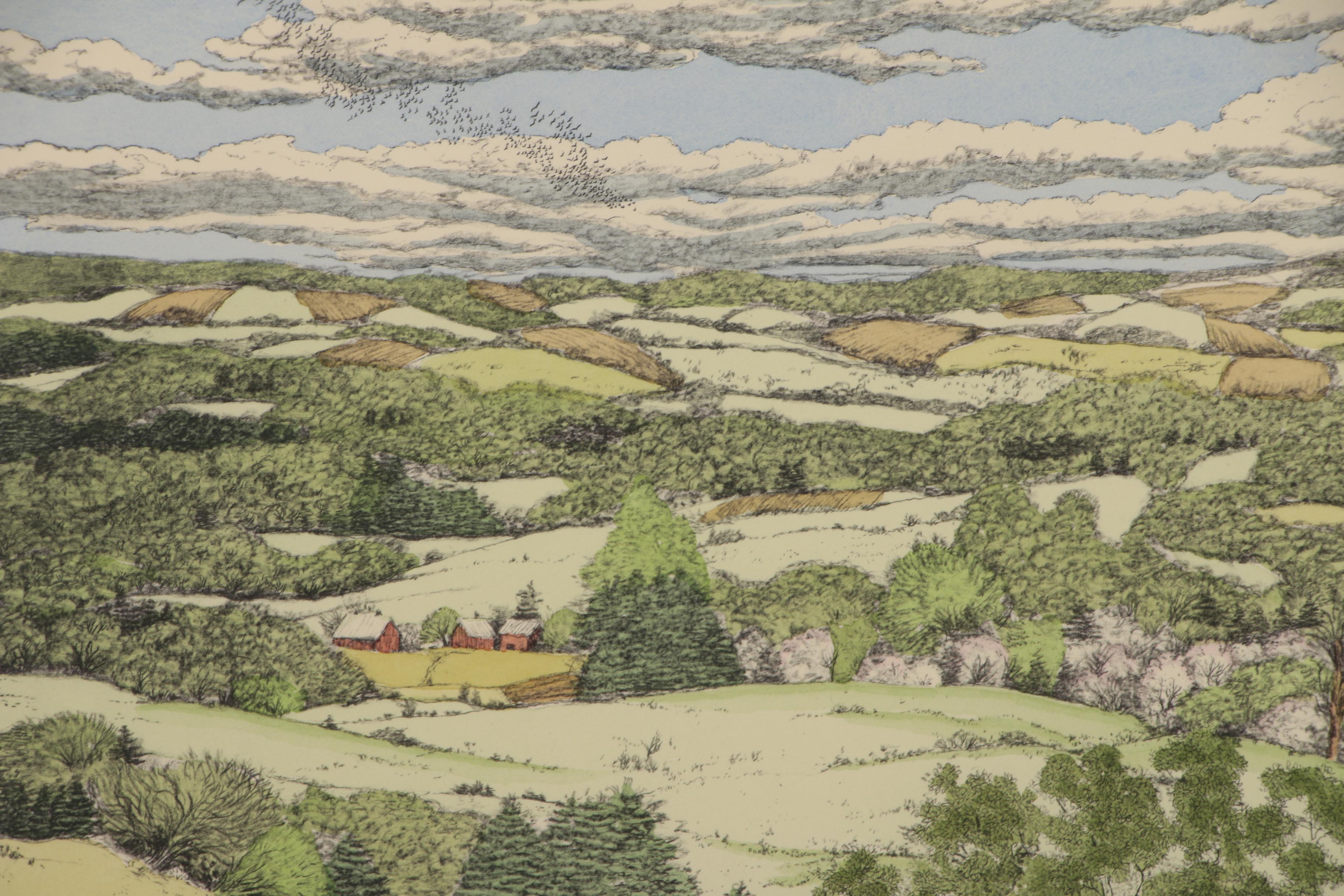 Susan Hunt-Wulkowicz Hand-Colored Lithograph "An Early Spring"