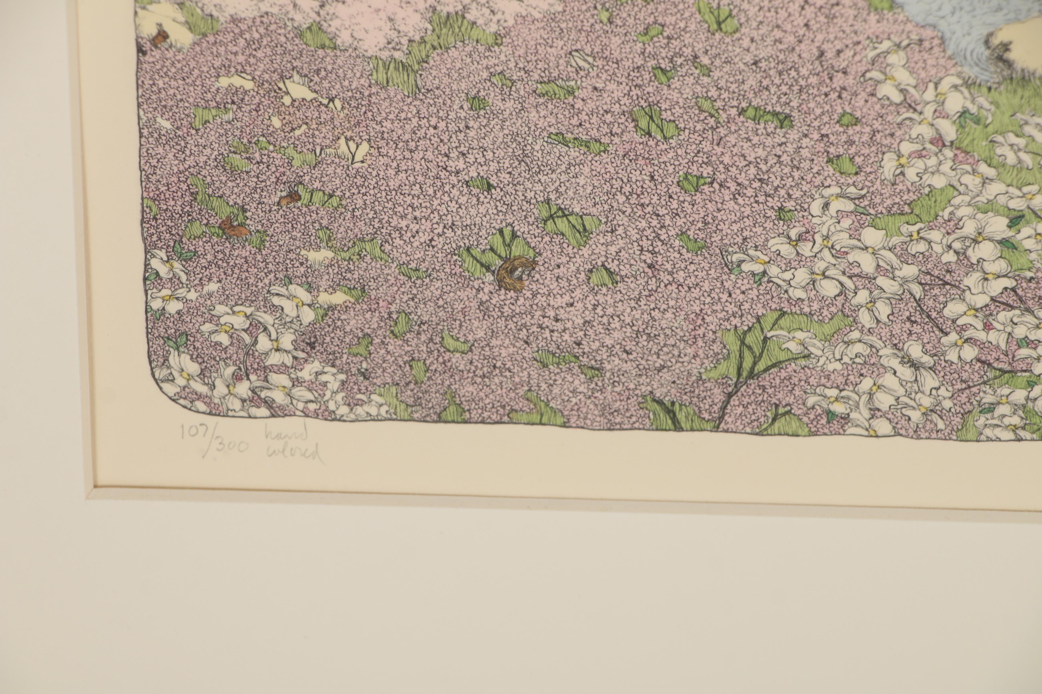 Susan Hunt-Wulkowicz Hand-Colored Lithograph "An Early Spring"