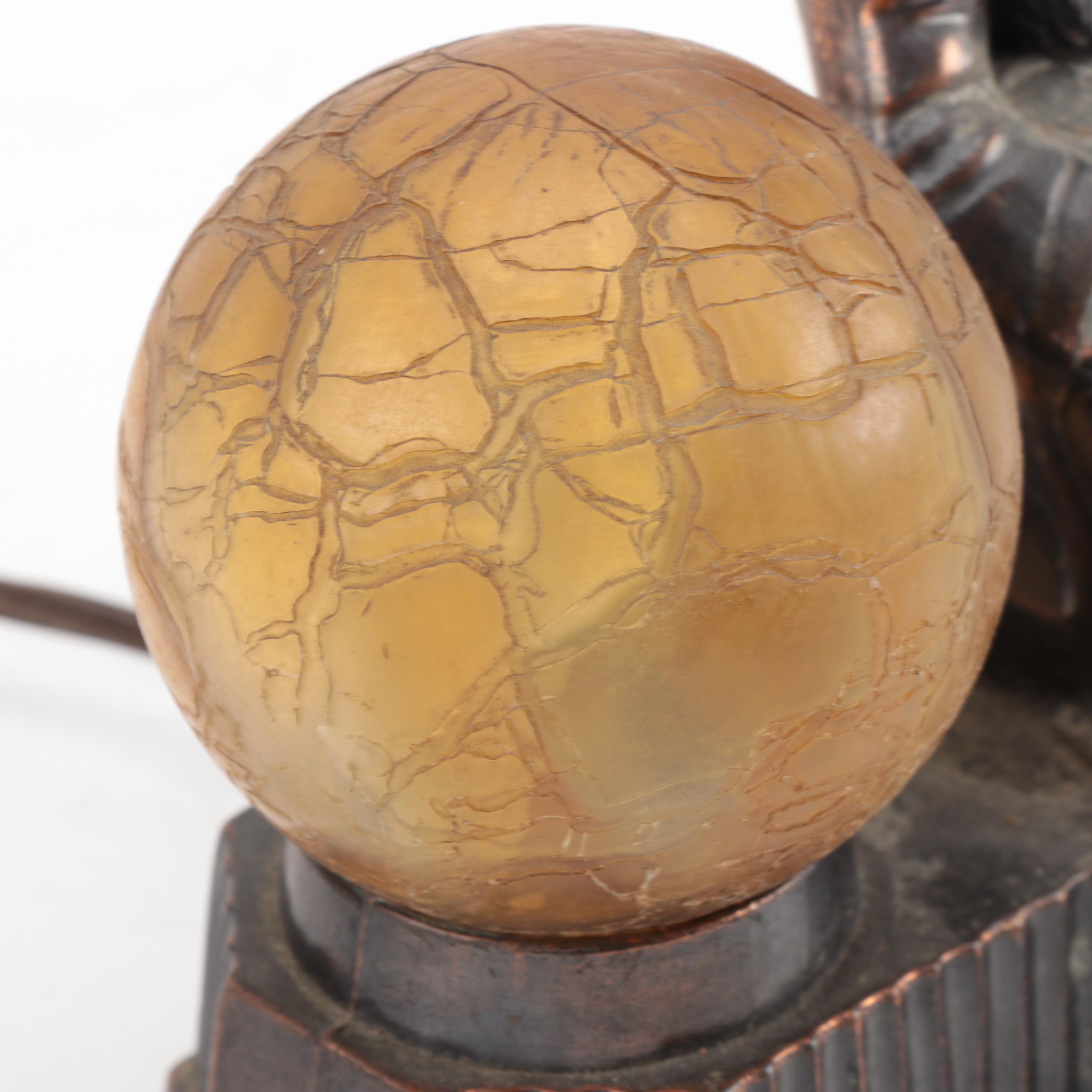 Frankart Nuart Ronson Style Minstrel Clown Guitar Night Light, circa 1930s