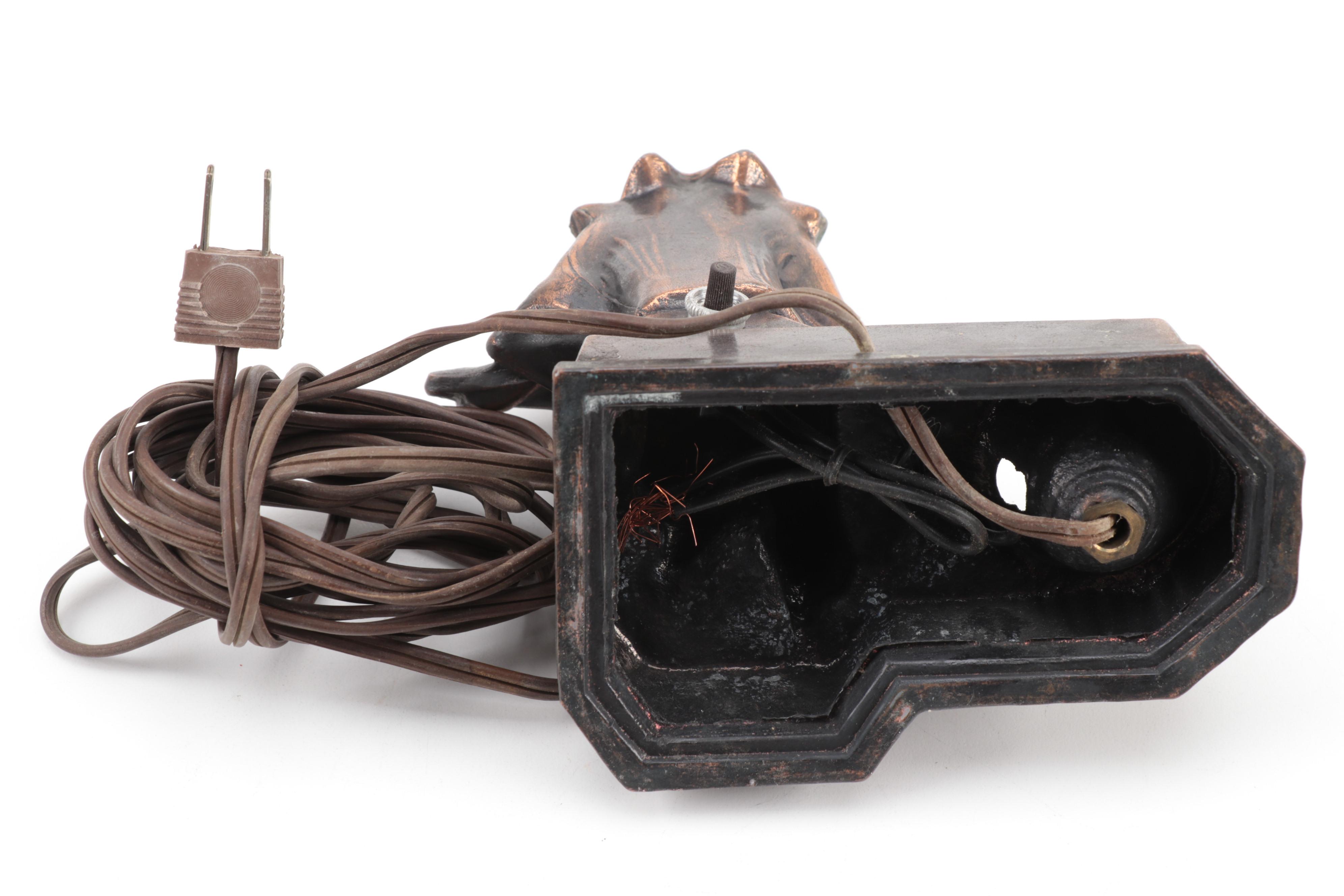 Frankart Nuart Ronson Style Minstrel Clown Guitar Night Light, circa 1930s