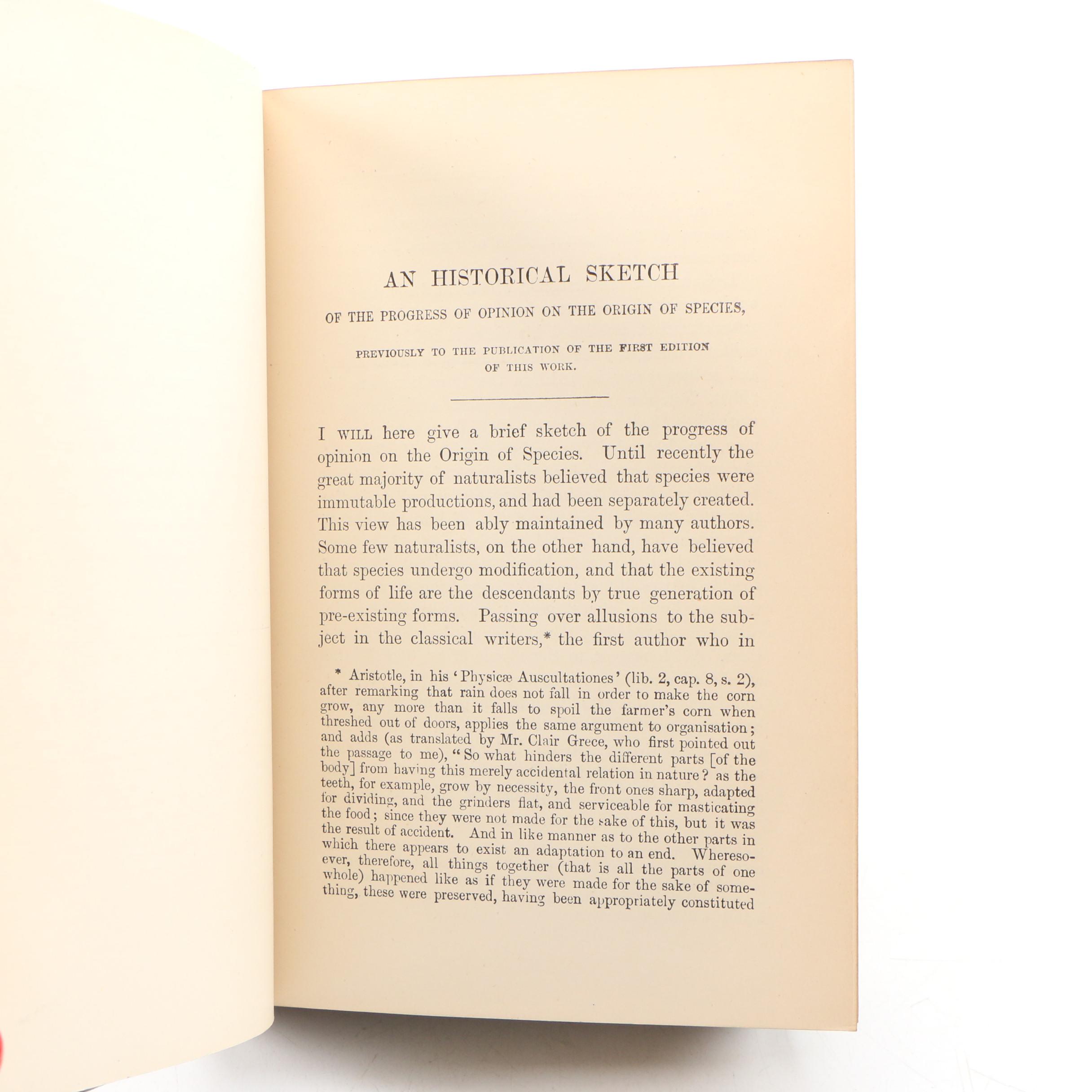 1890 "The Origin of Species" by Charles Darwin, Finely Bound Two-Volume Set
