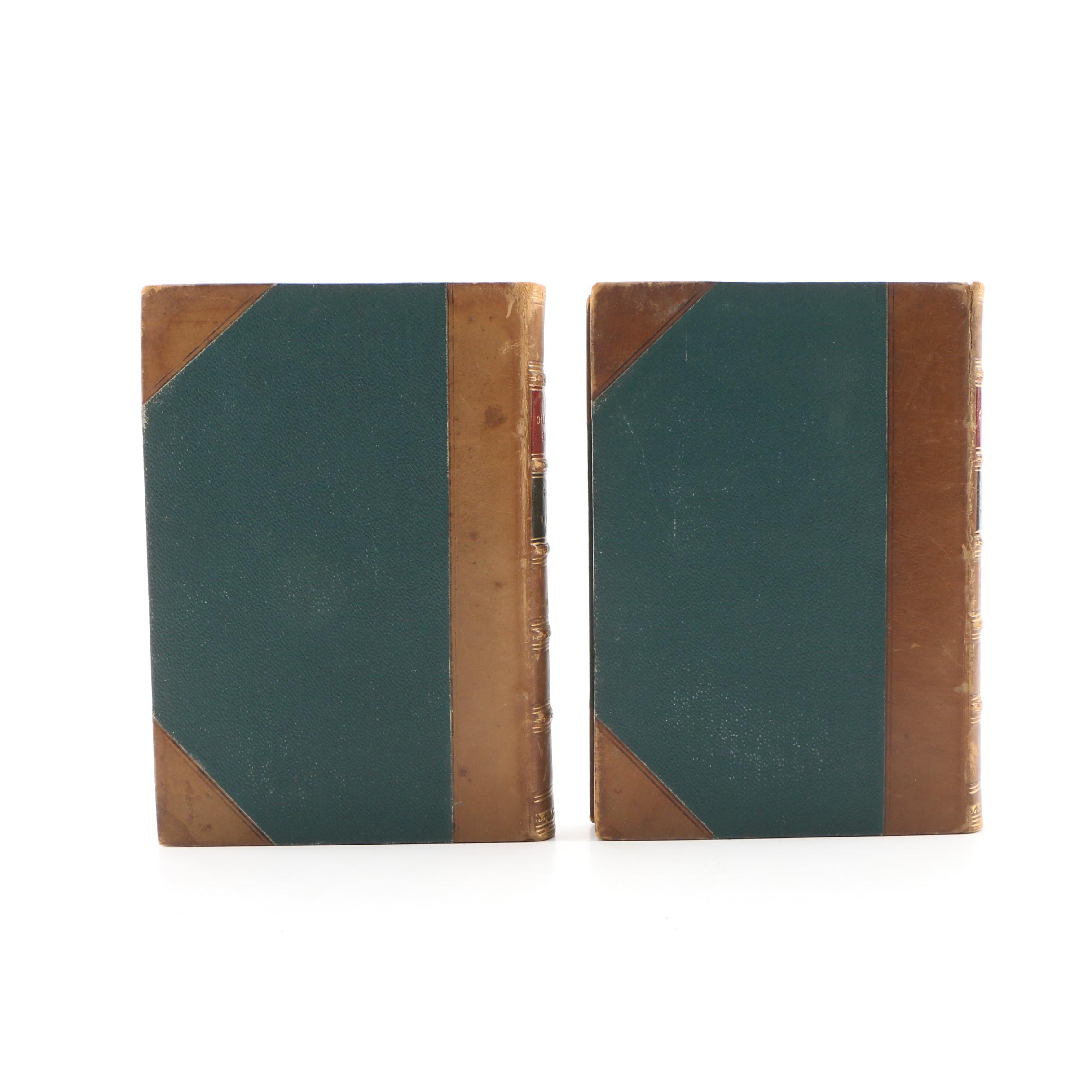 1890 "The Origin of Species" by Charles Darwin, Finely Bound Two-Volume Set