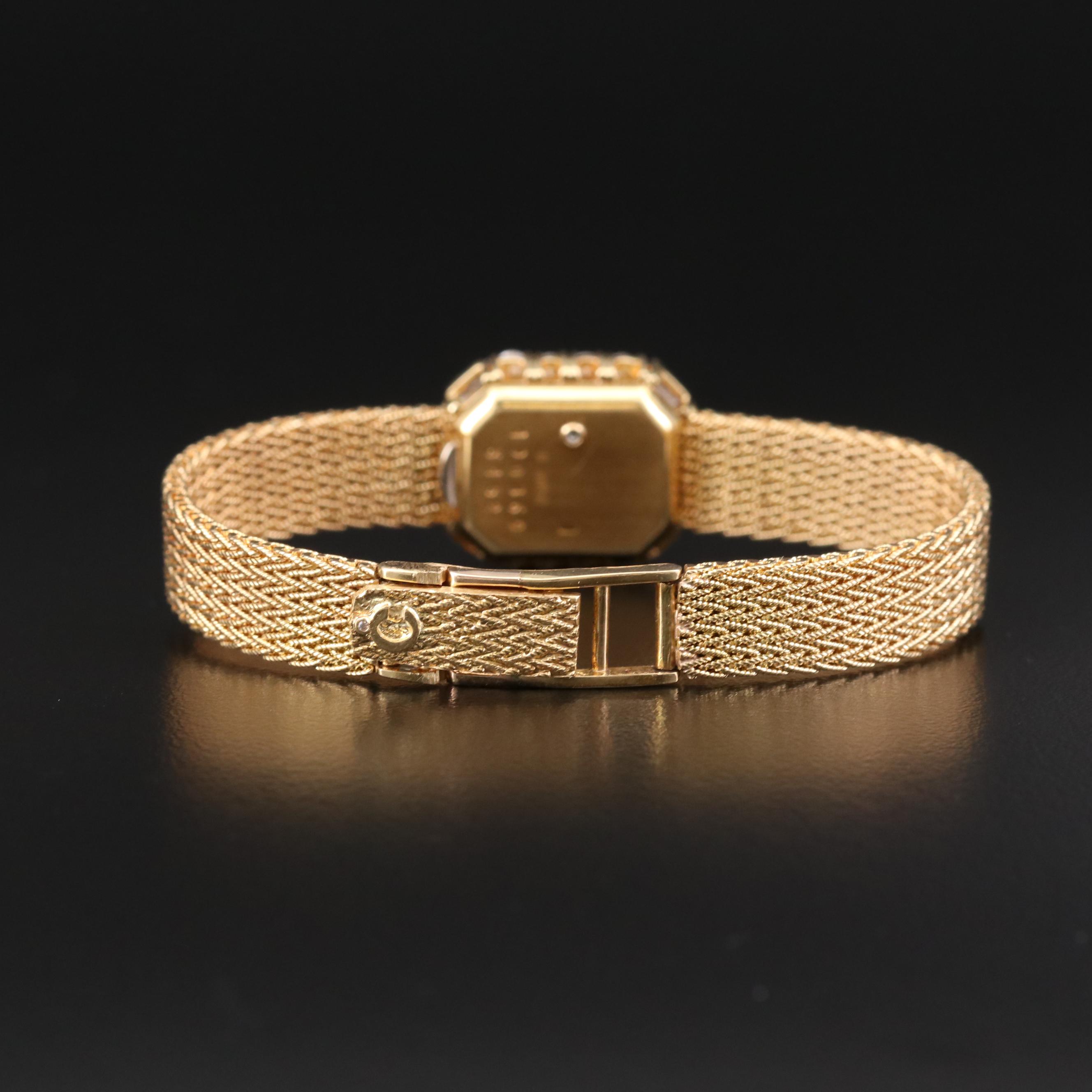 Vintage Chopard 18K Gold 1.00 CTW Diamond Quartz Watch