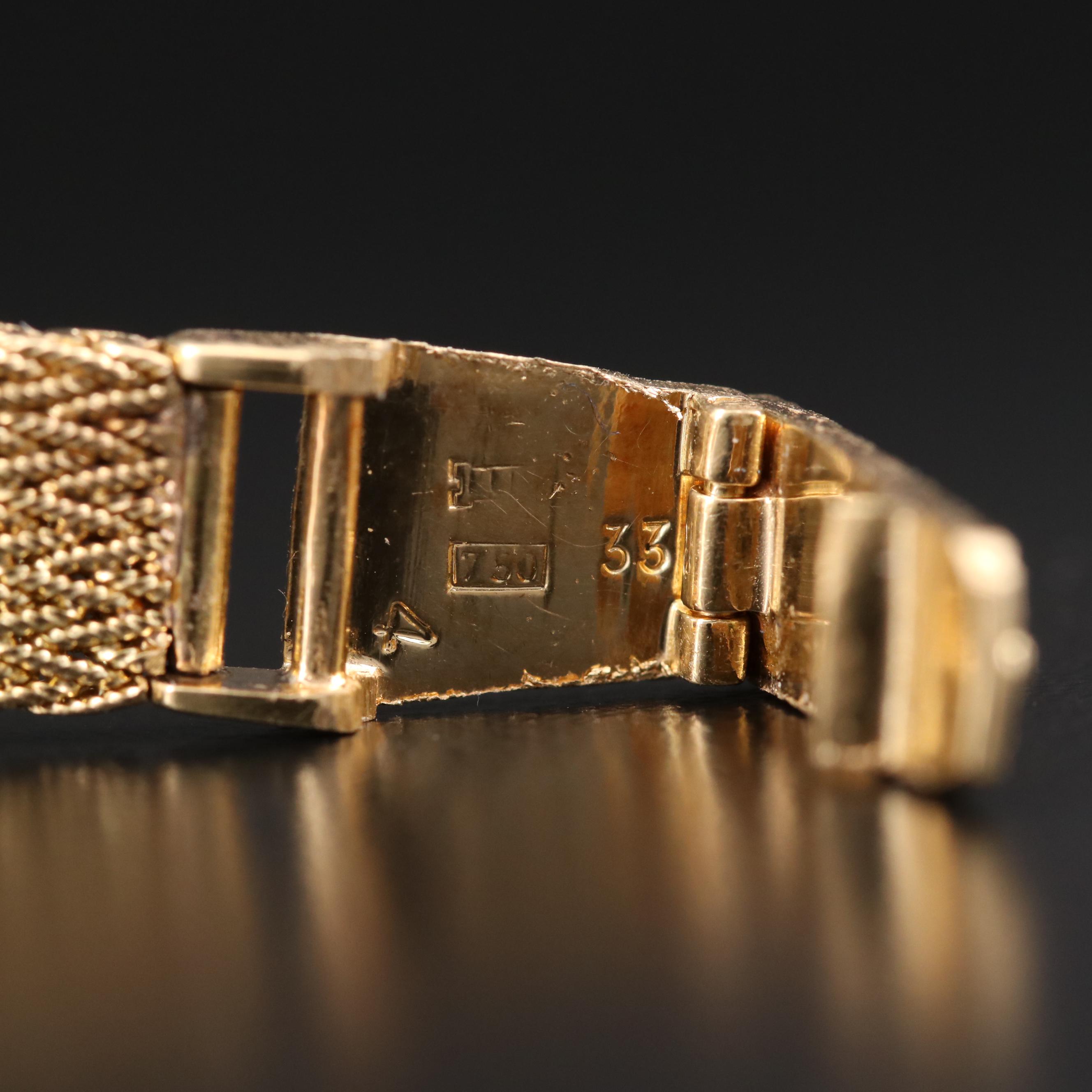 Vintage Chopard 18K Gold 1.00 CTW Diamond Quartz Watch