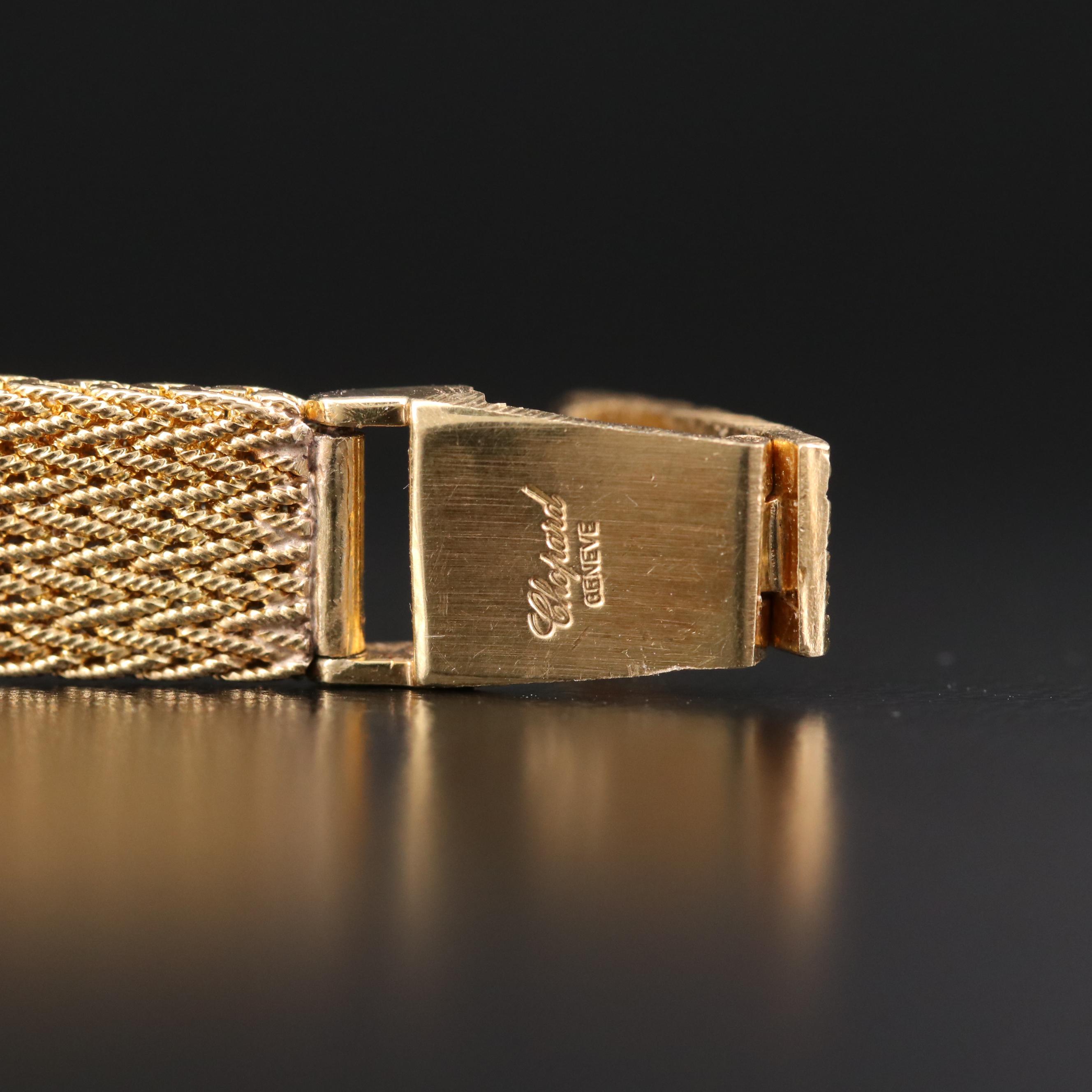 Vintage Chopard 18K Gold 1.00 CTW Diamond Quartz Watch