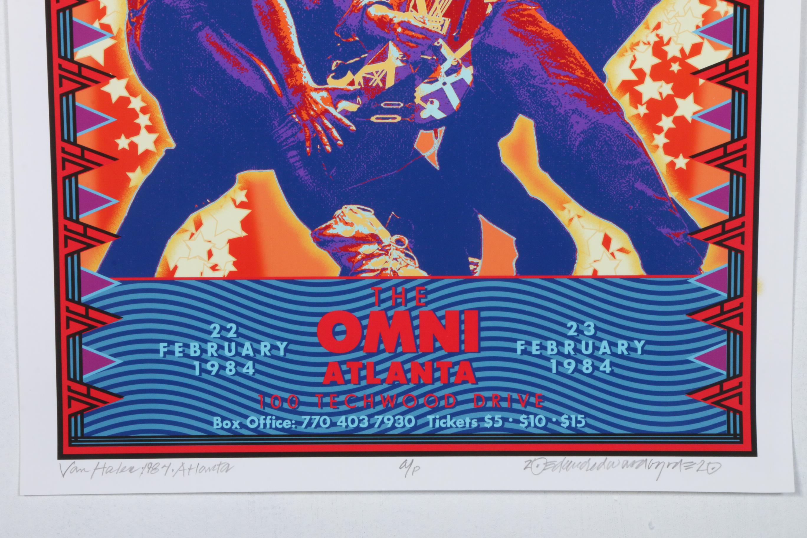David Edward Byrd Giclée "Van Halen at the Omni, Atlanta 1984"