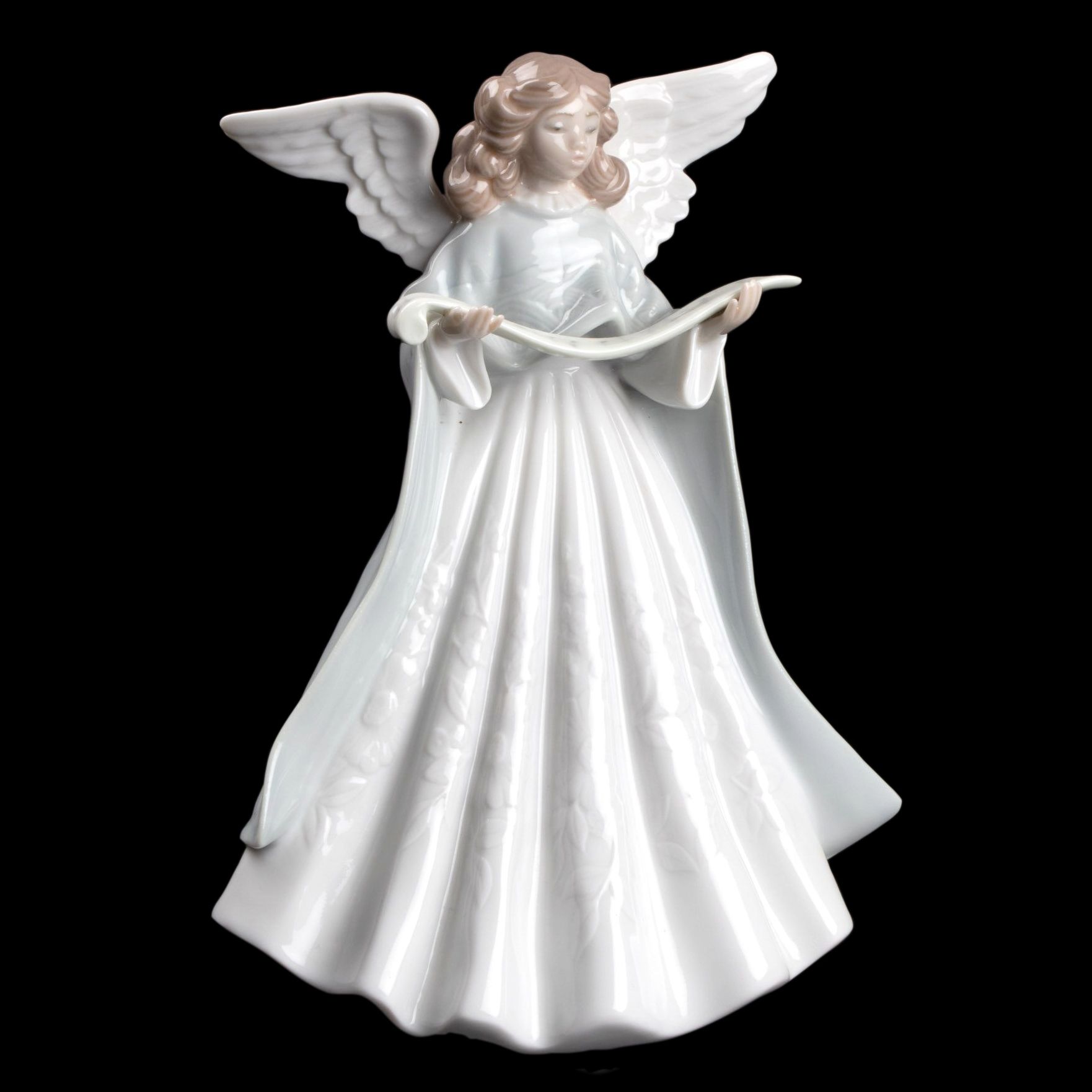 Lladró "Angel Navidad Cantante" Porcelain Tree Topper Figurine, 1990