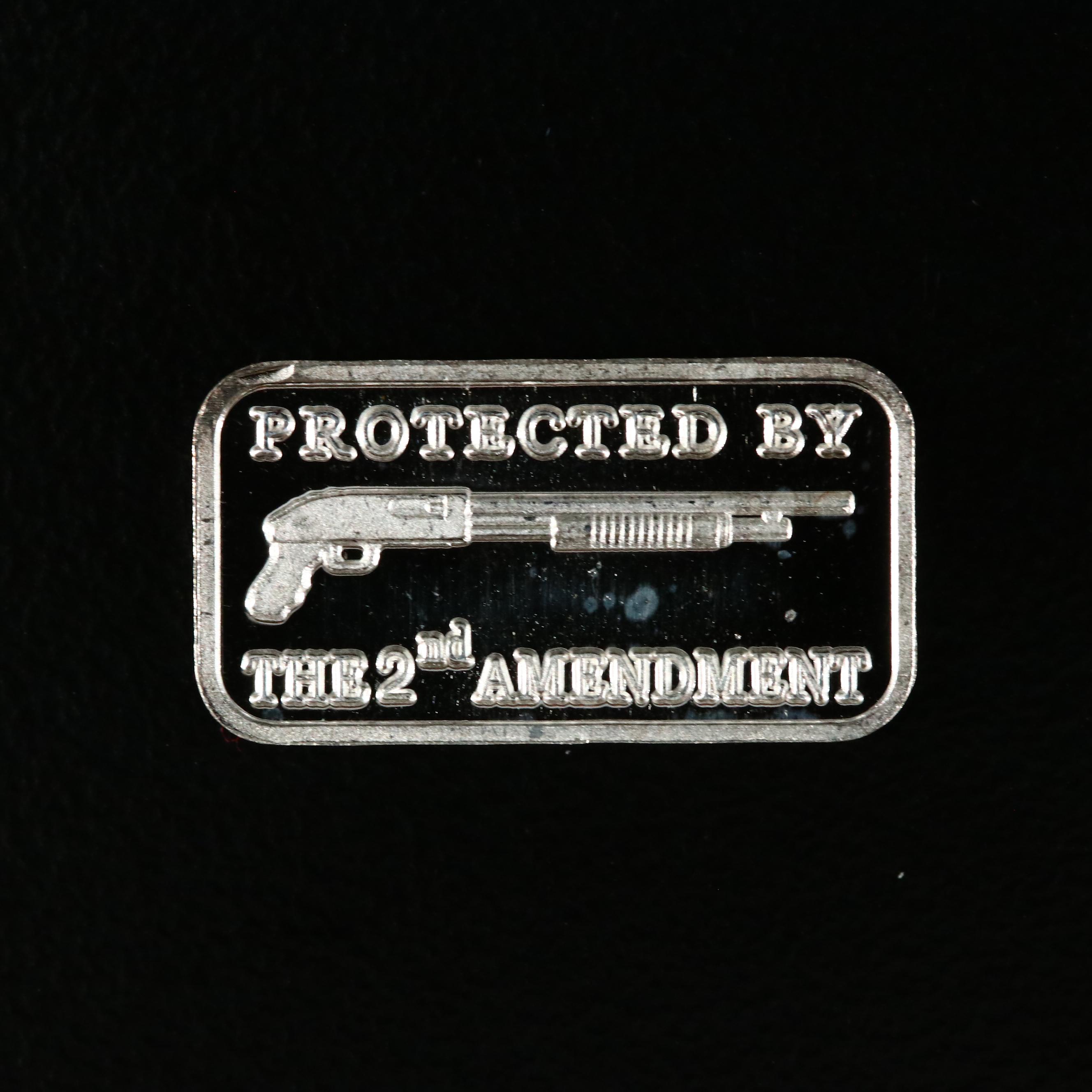 Eighteen 1-Gram Gun-Themed Fine Silver Ingots