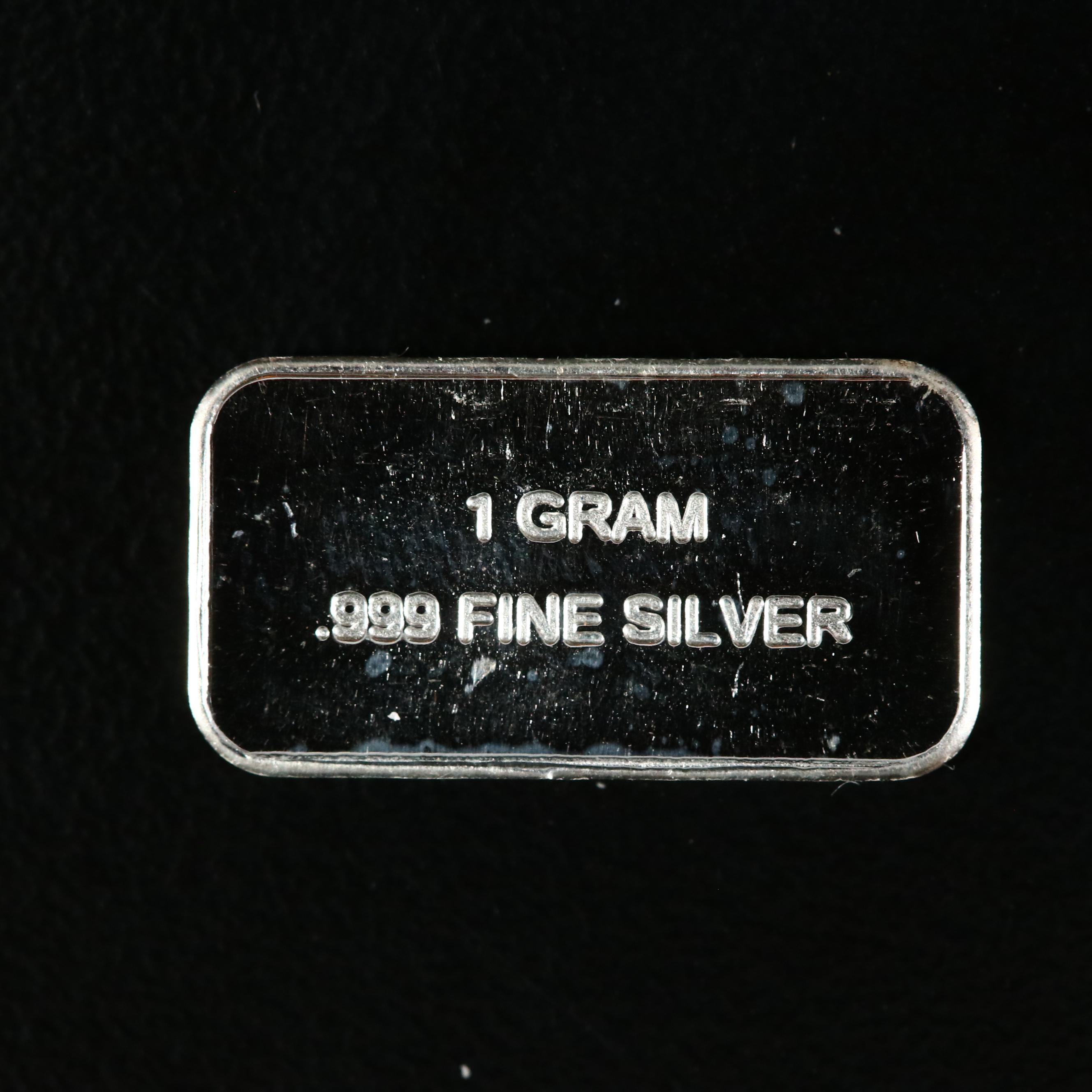 Eighteen 1-Gram Gun-Themed Fine Silver Ingots