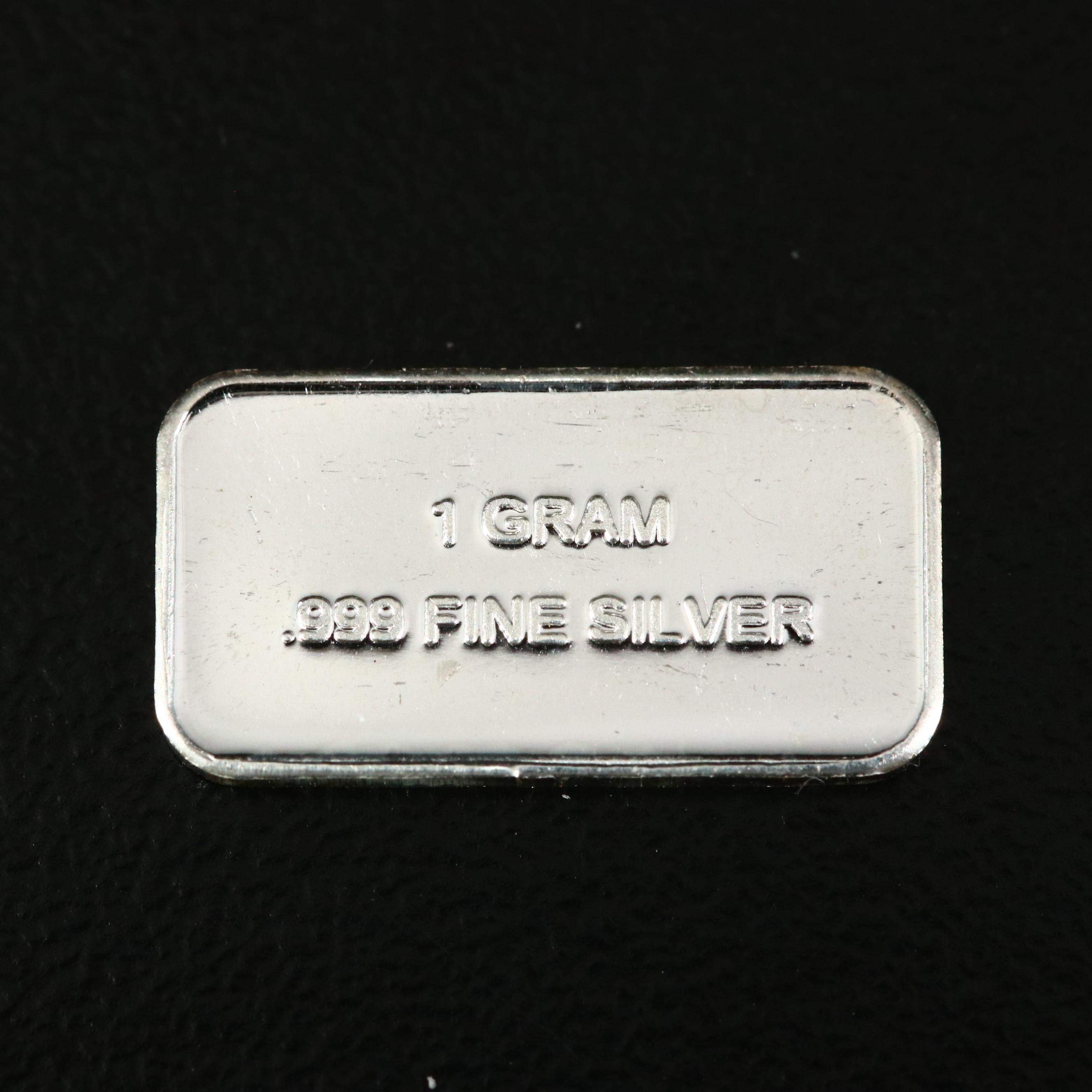 Eighteen 1-Gram Gun-Themed Fine Silver Ingots