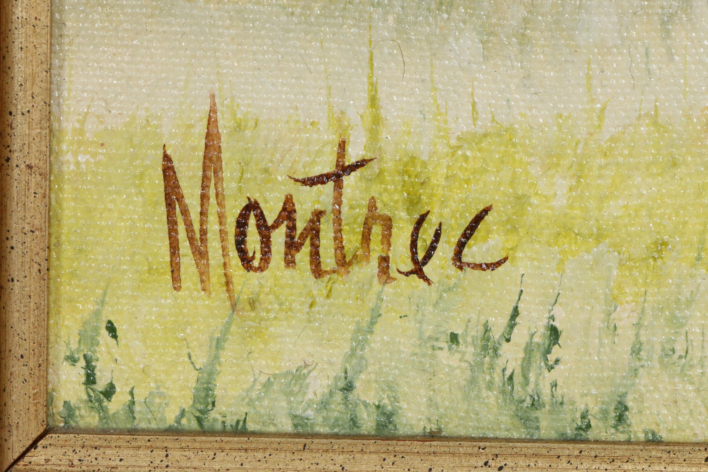 Impressionist Style Beach Landscape with Figures Oil Painting