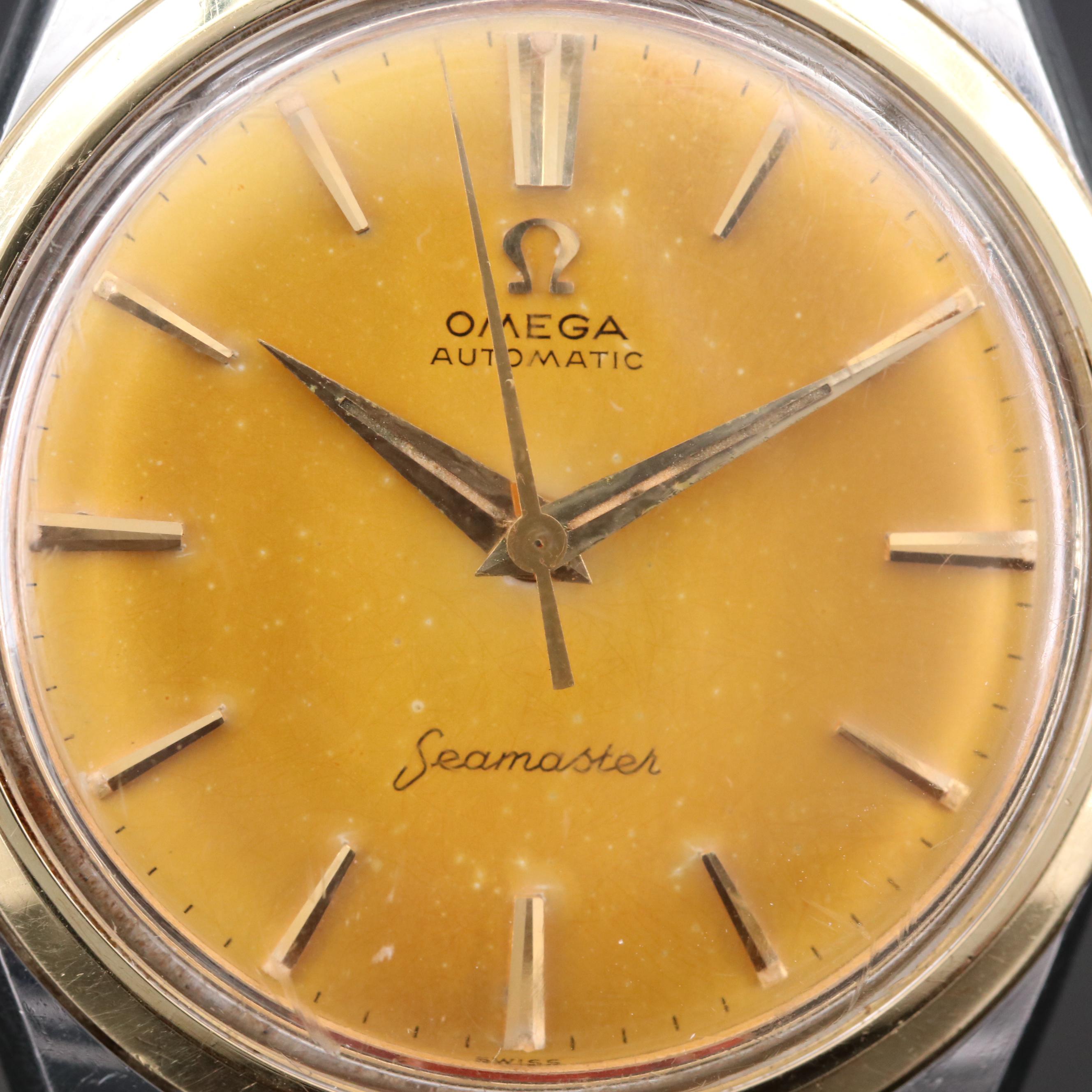 Vintage Omega Seamaster 18K Gold and Stainless Steel Automatic Watch, 1959