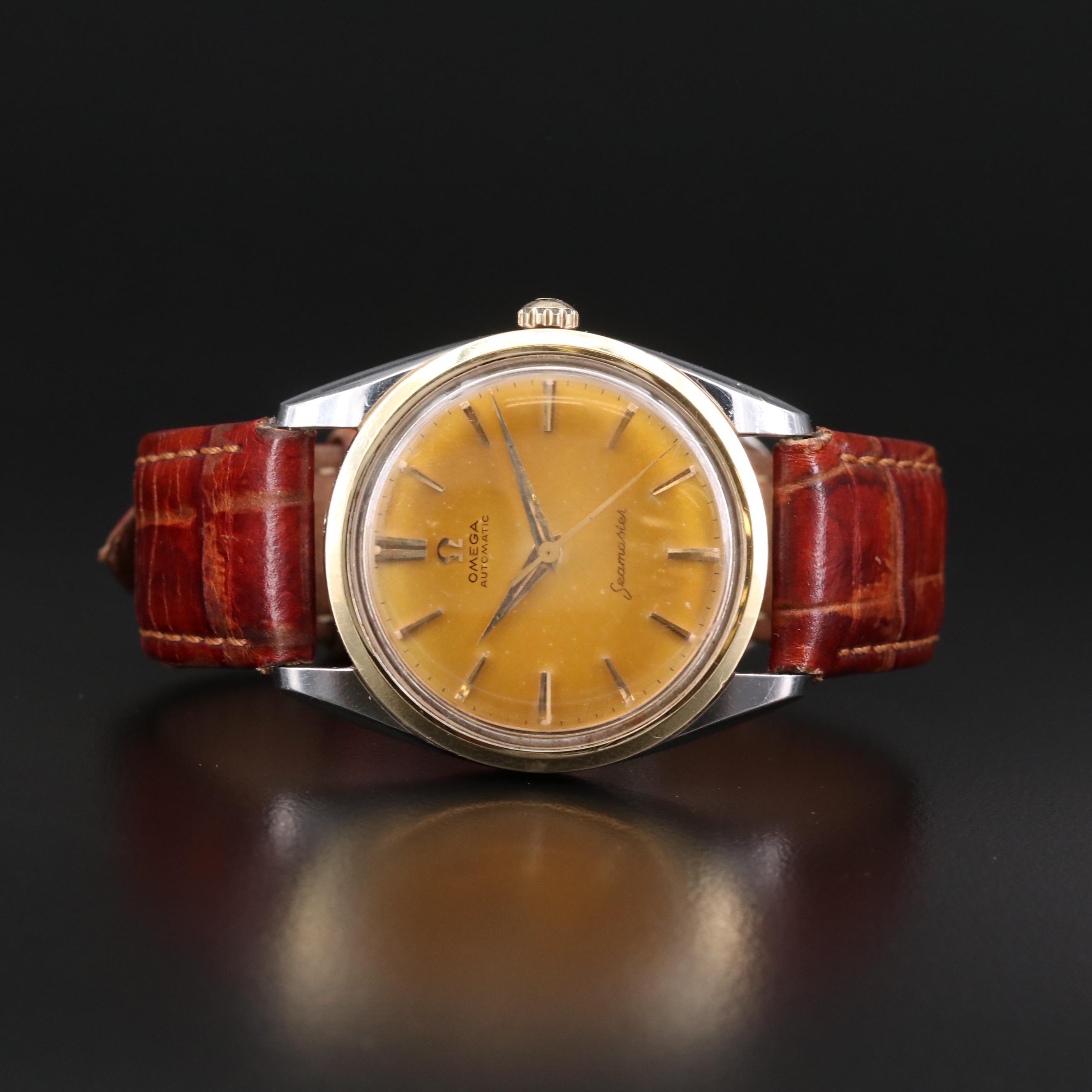 Vintage Omega Seamaster 18K Gold and Stainless Steel Automatic Watch, 1959