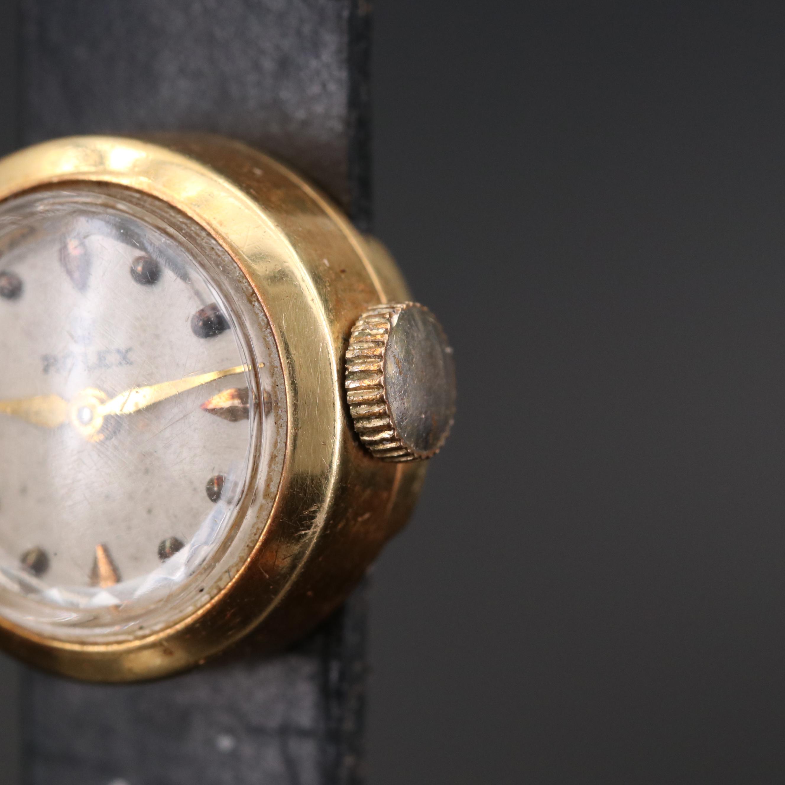 Rolex Orchid Chameleon 18K Watch, Circa 1950