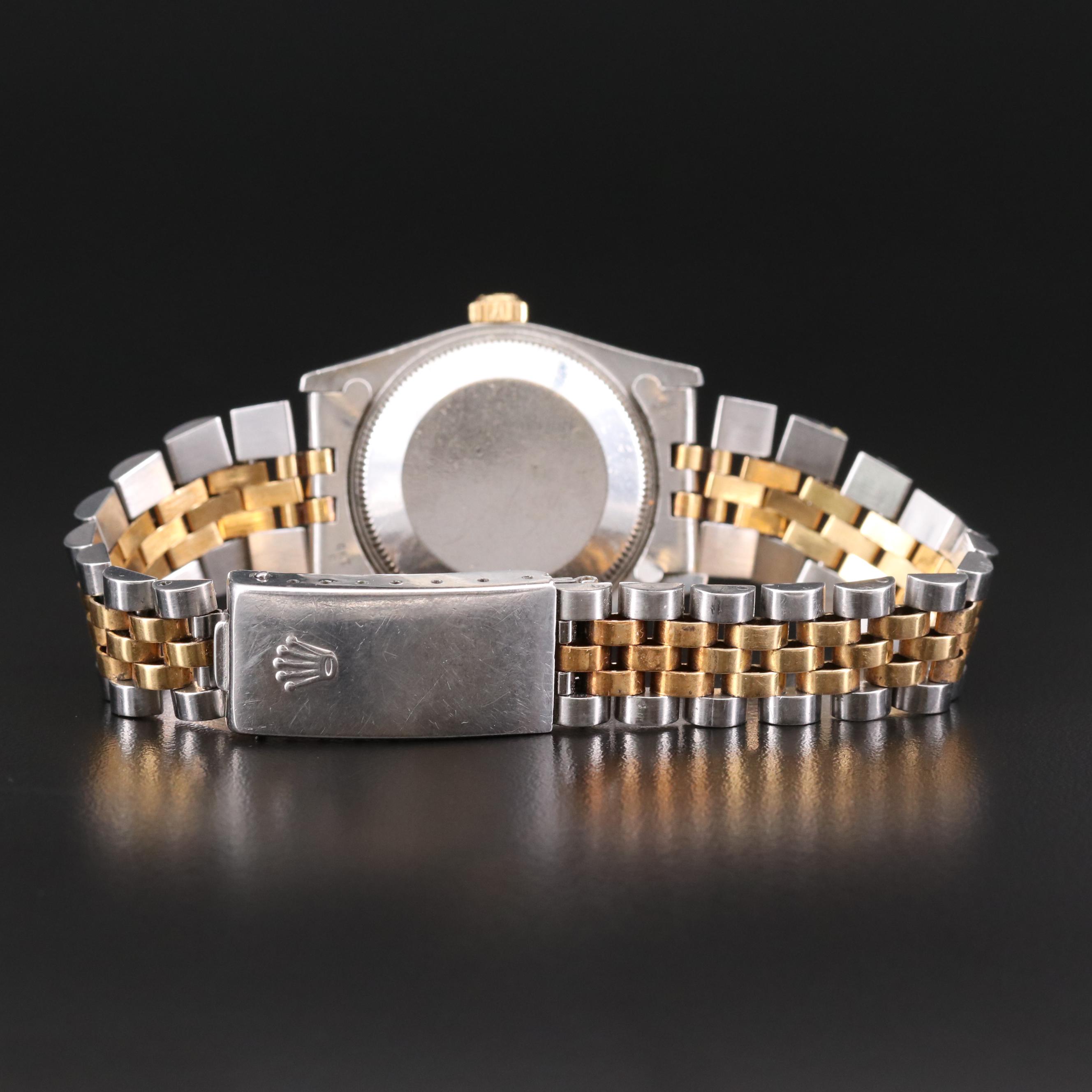 Rolex Datejust Stainless Steel and 18K Gold Diamond Dial Automatic Watch