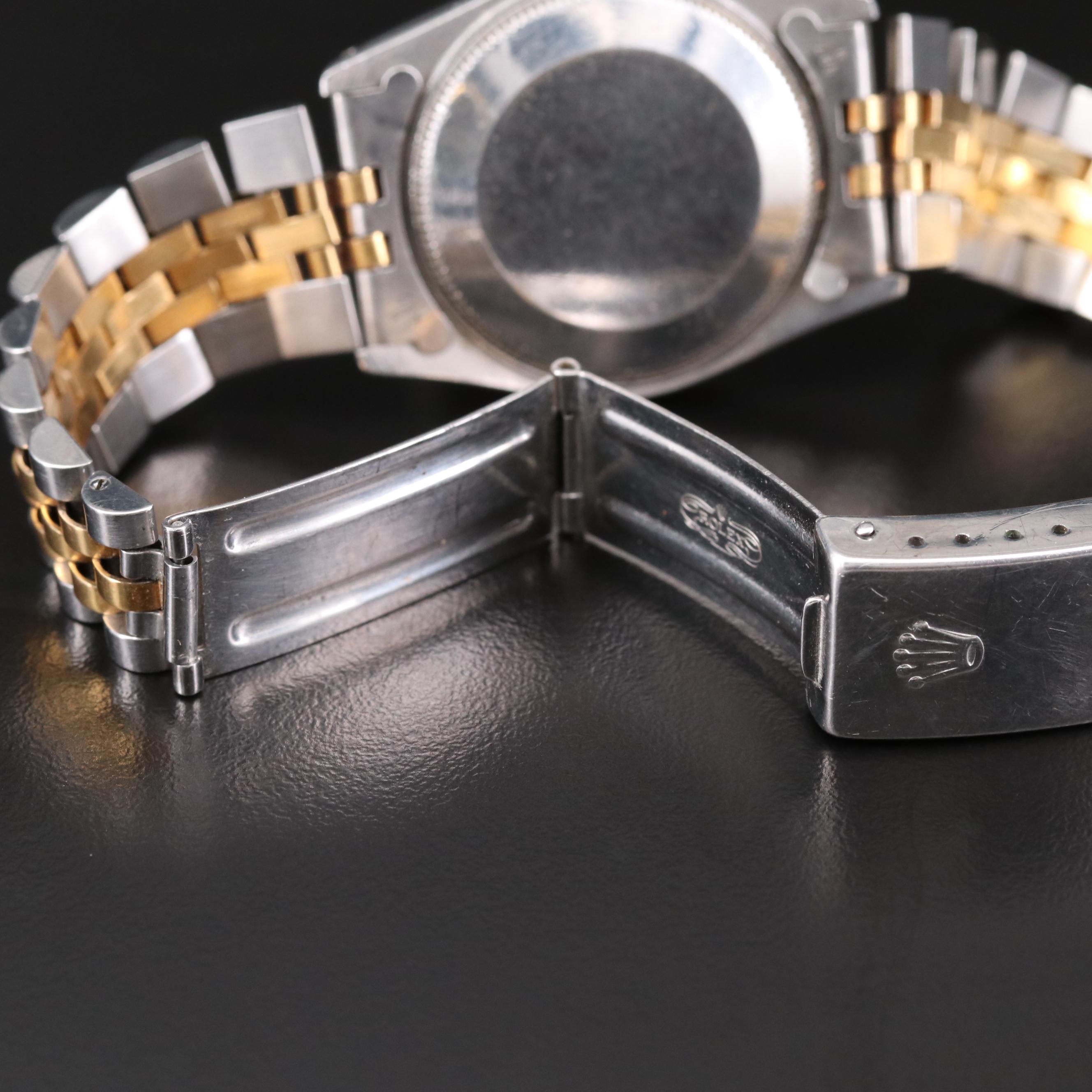 Rolex Datejust Stainless Steel and 18K Gold Diamond Dial Automatic Watch