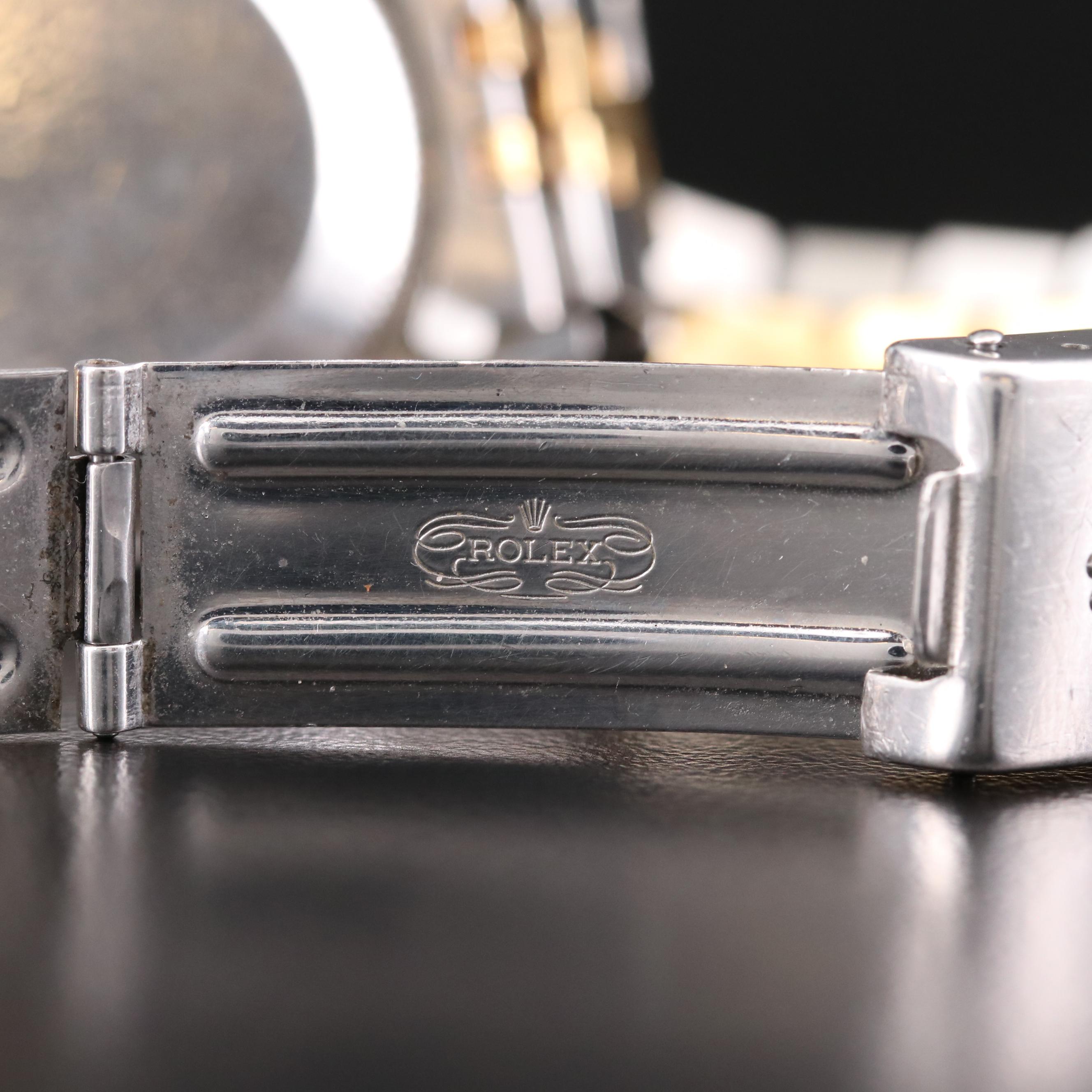 Rolex Datejust Stainless Steel and 18K Gold Diamond Dial Automatic Watch