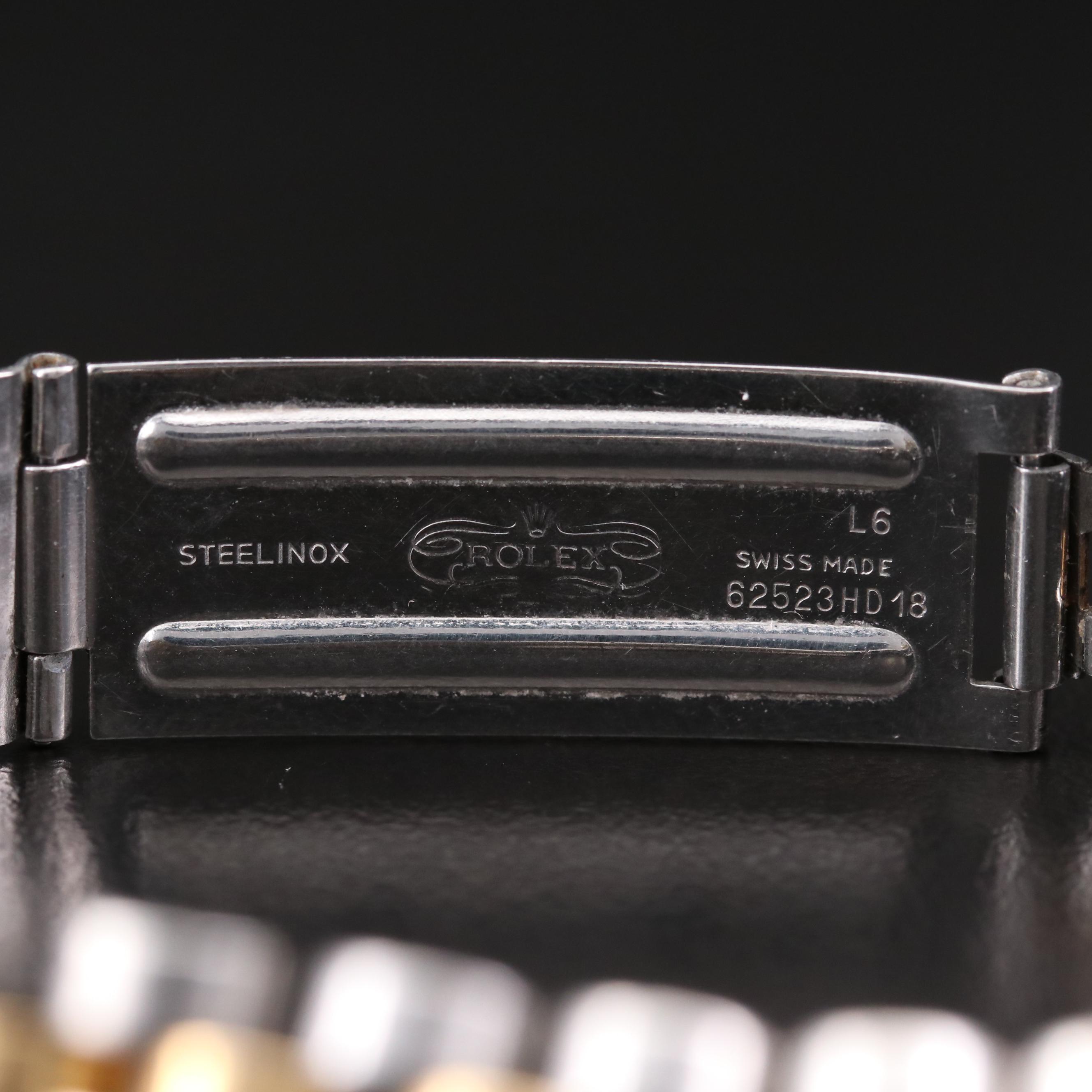 Rolex Datejust Stainless Steel and 18K Gold Diamond Dial Automatic Watch