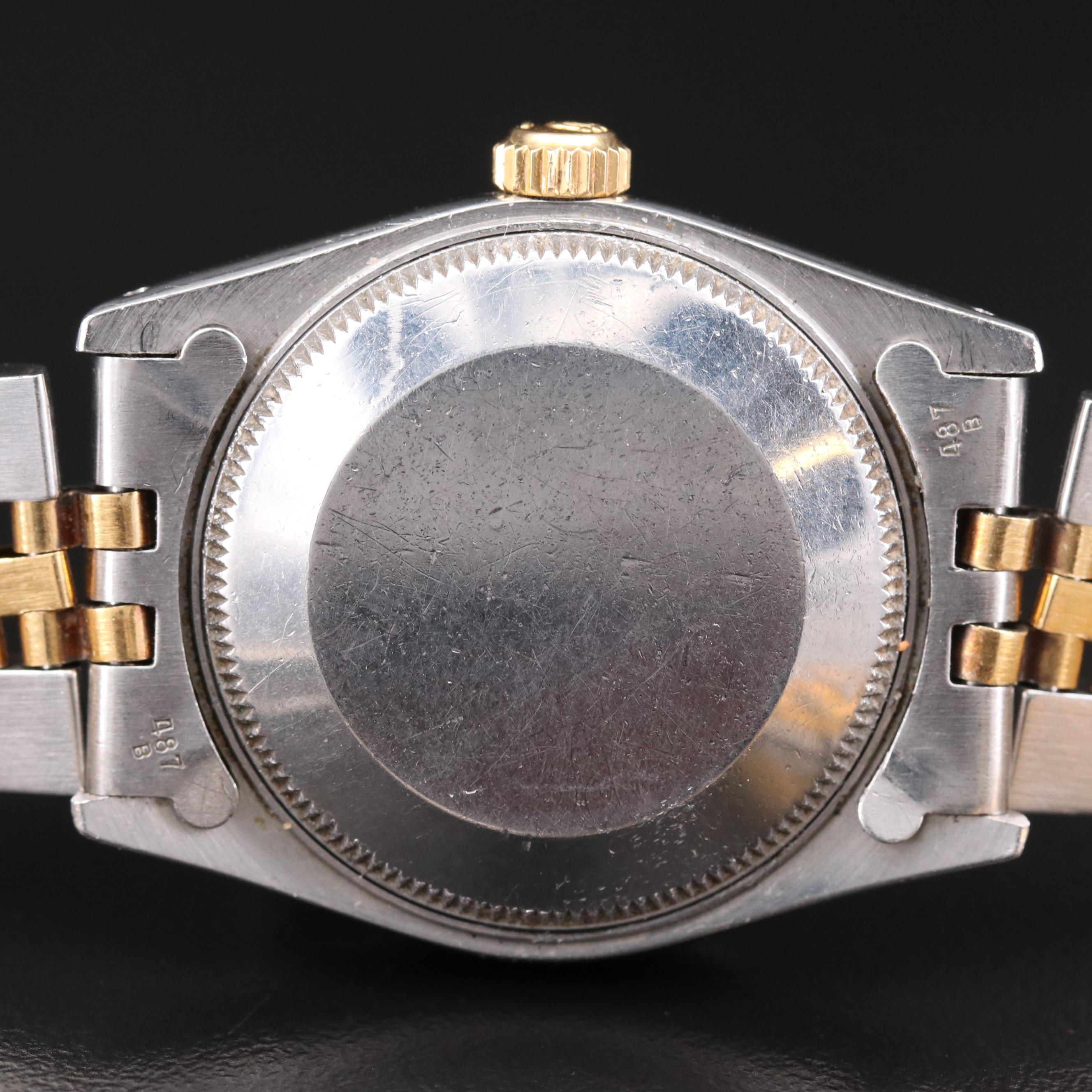 Rolex Datejust Stainless Steel and 18K Gold Diamond Dial Automatic Watch