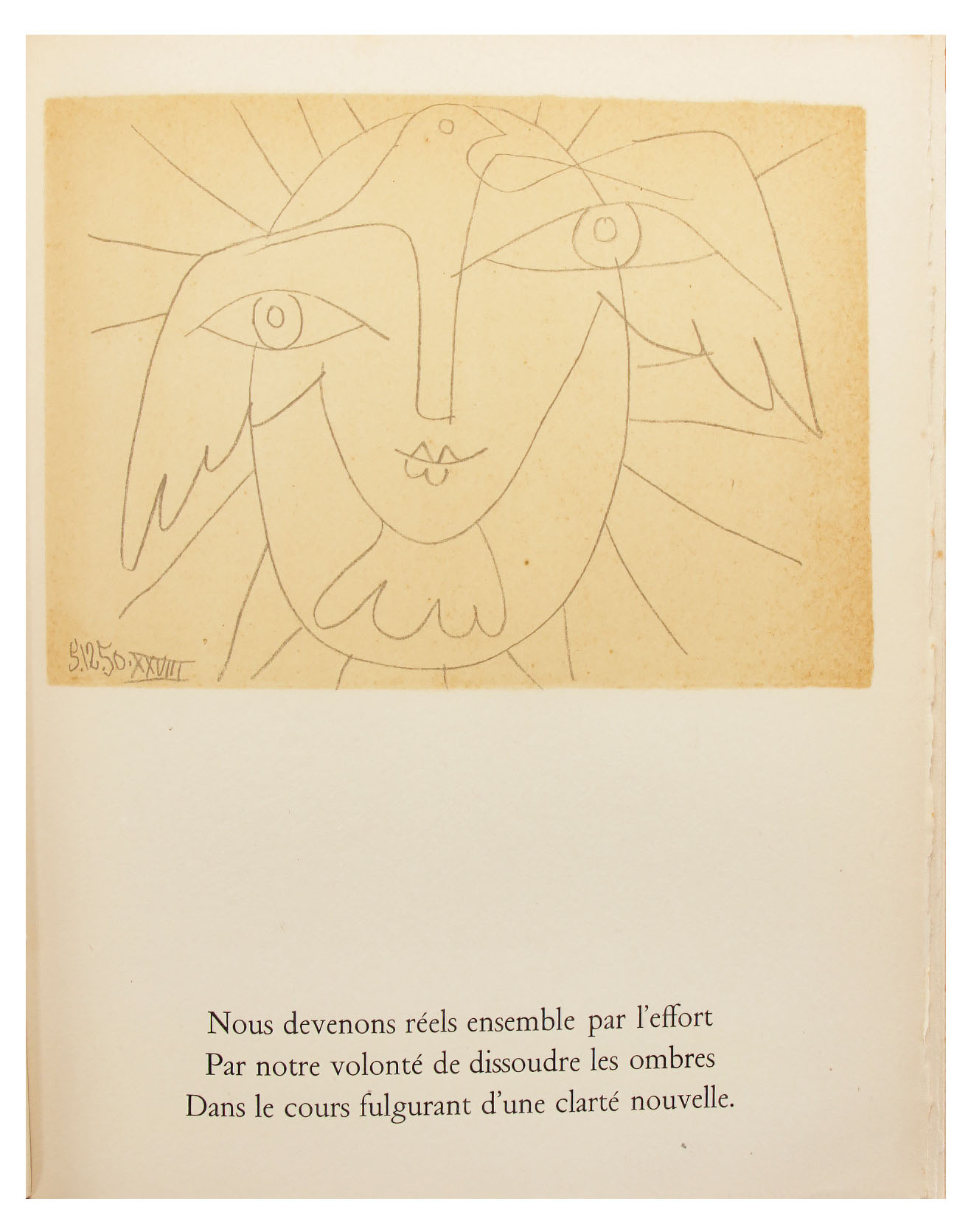 Pablo Picasso Signed "Le Visage de la Paix par Picasso et Éluard", 1951