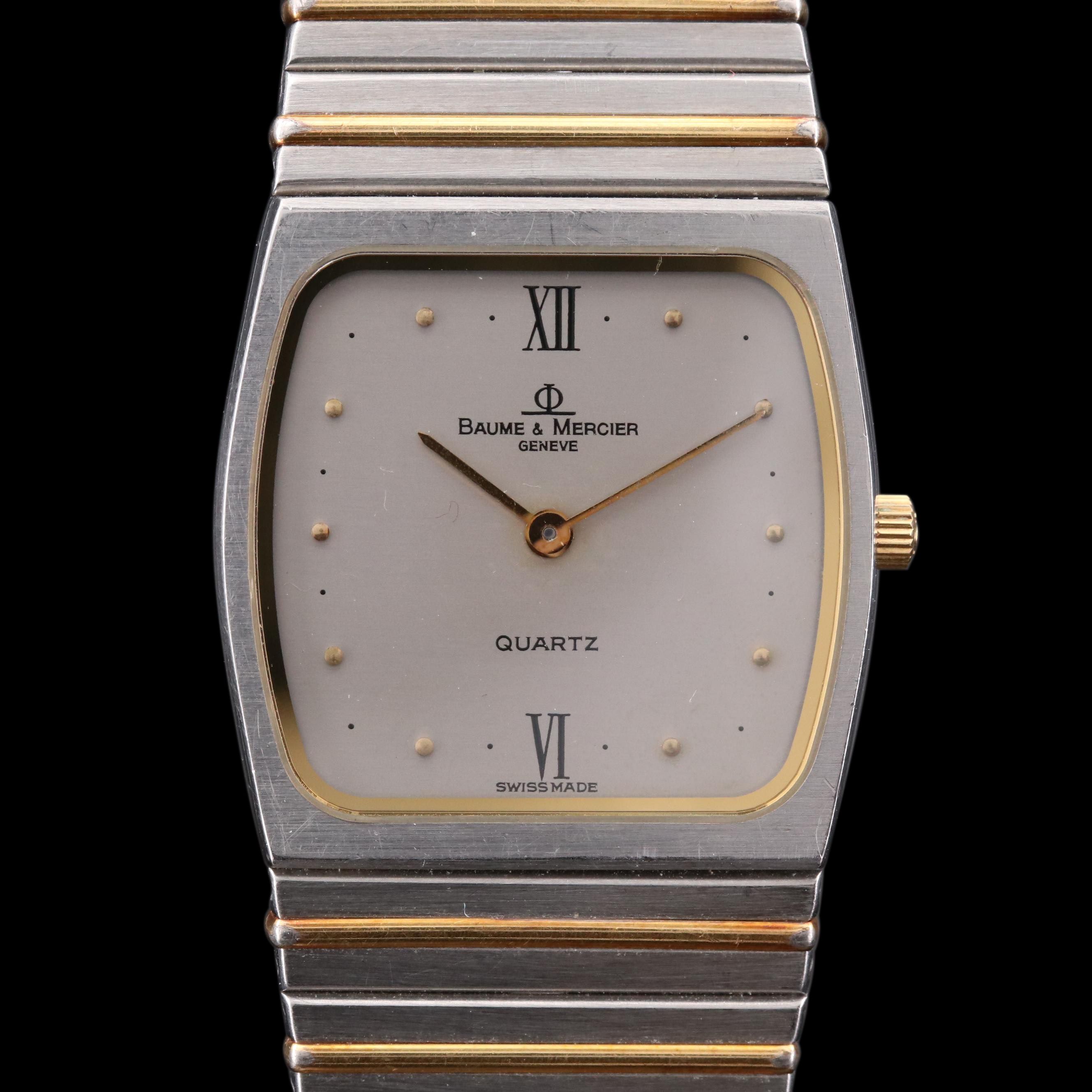 Vintage Baume Mercier Two Tone Quartz Watch