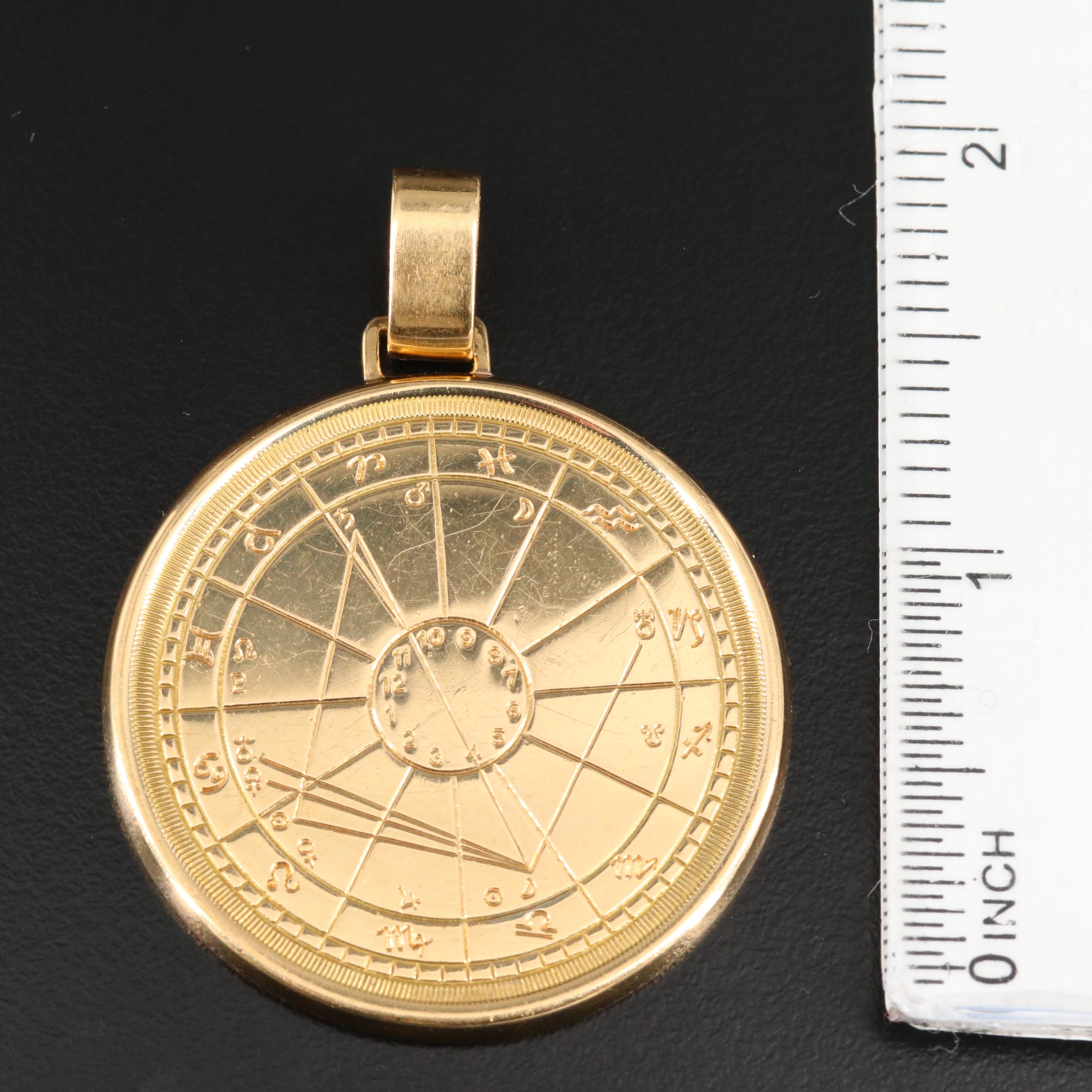 Cartier 18K Gold Zodiac Pendant