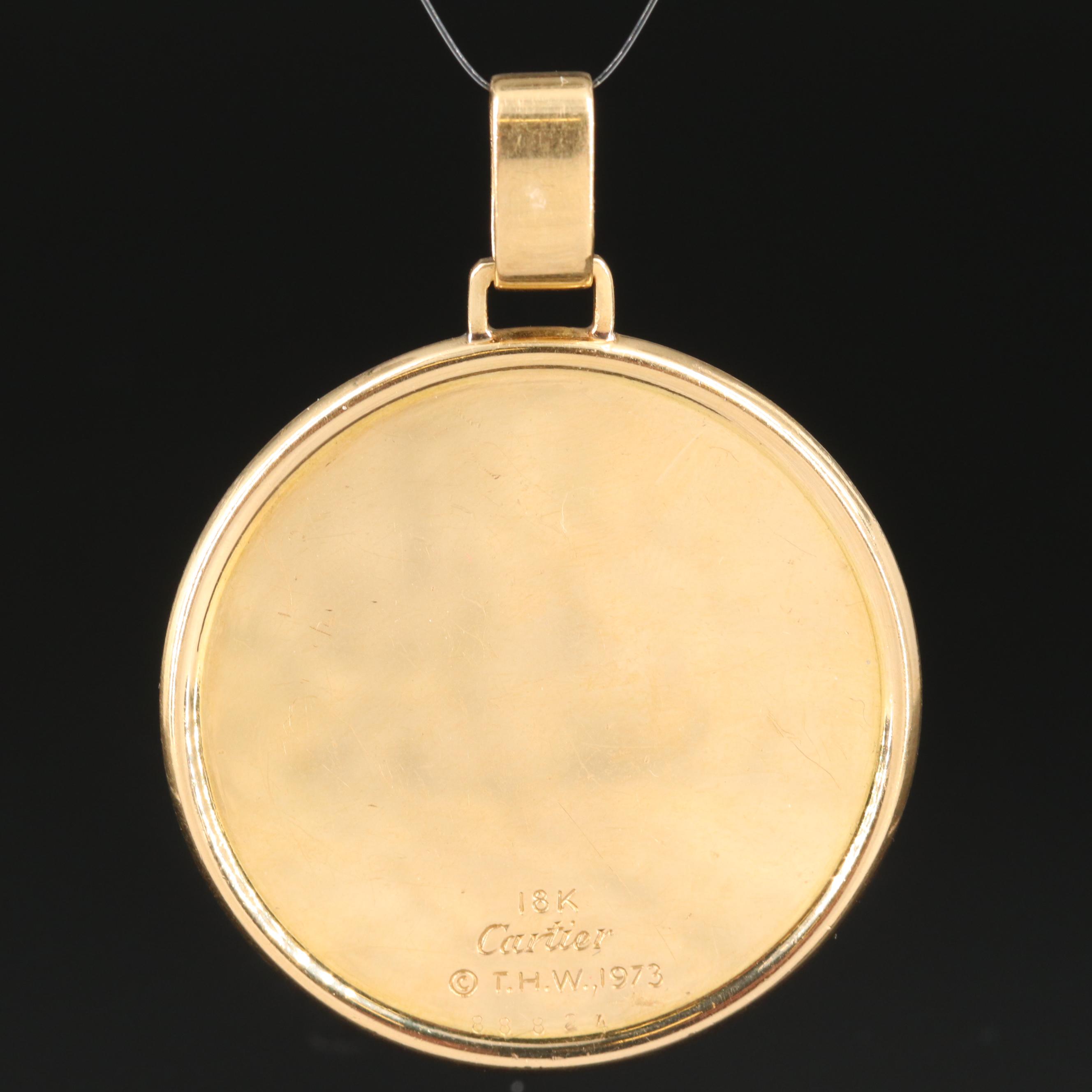 Cartier 18K Gold Zodiac Pendant