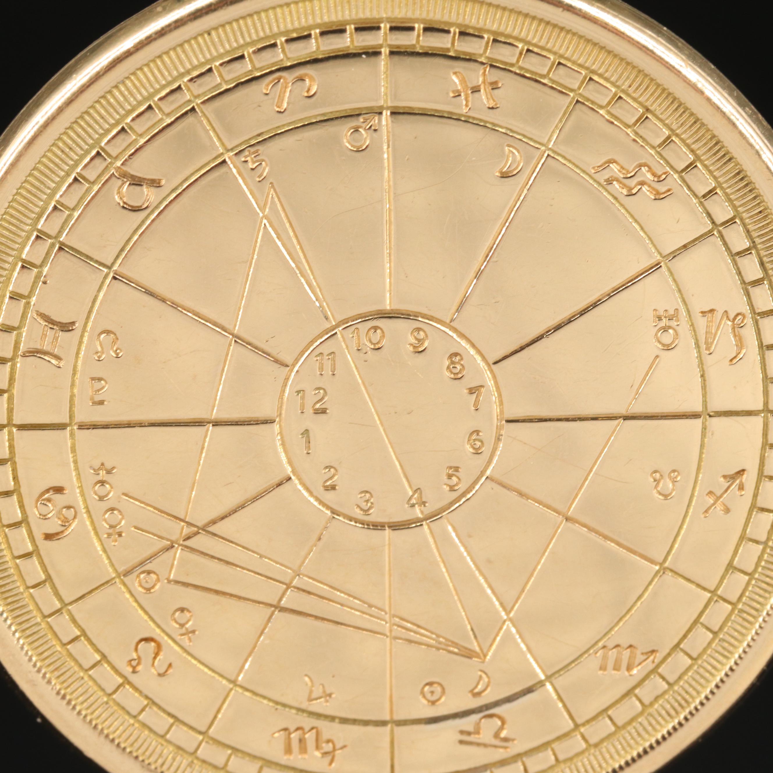 Cartier 18K Gold Zodiac Pendant