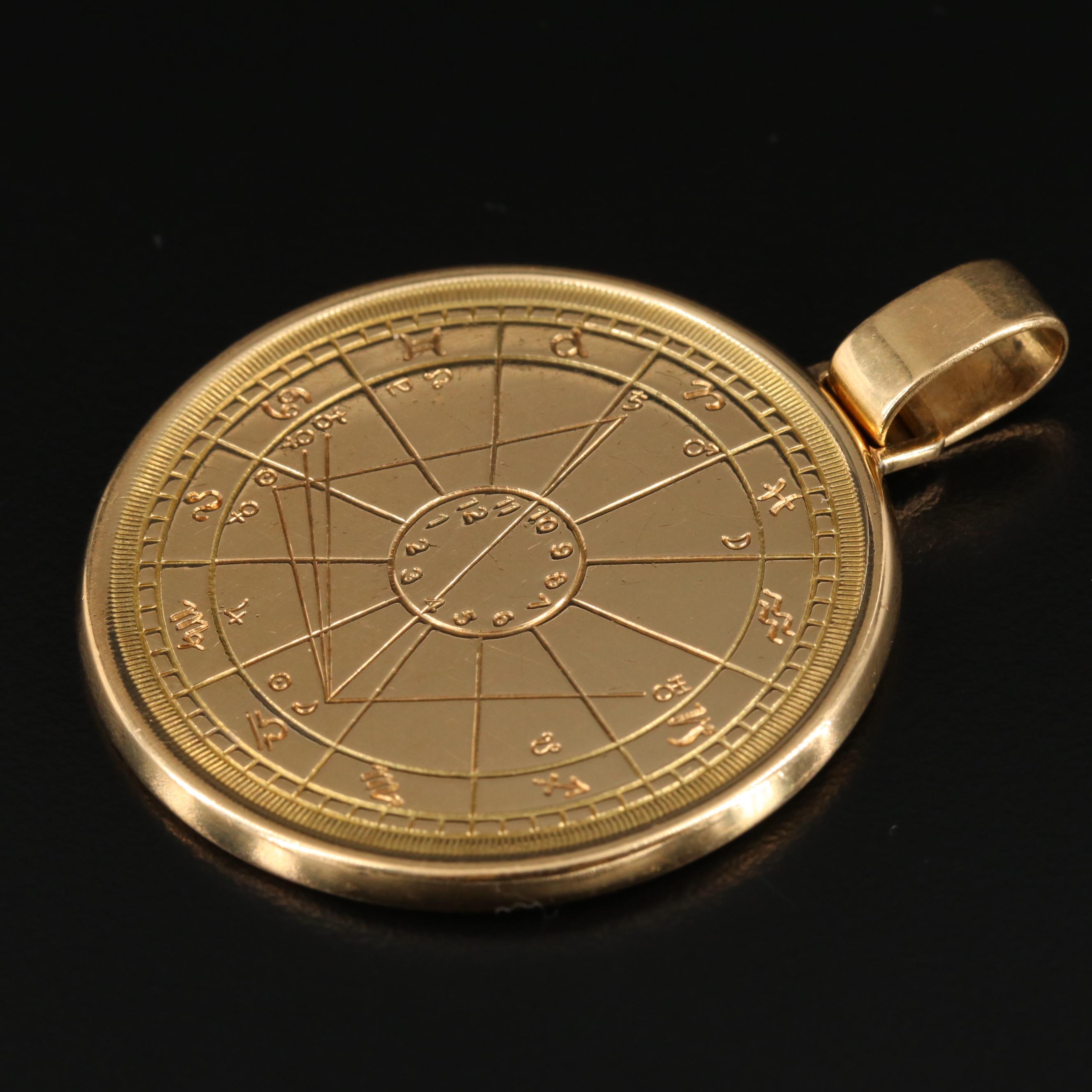 Cartier 18K Gold Zodiac Pendant