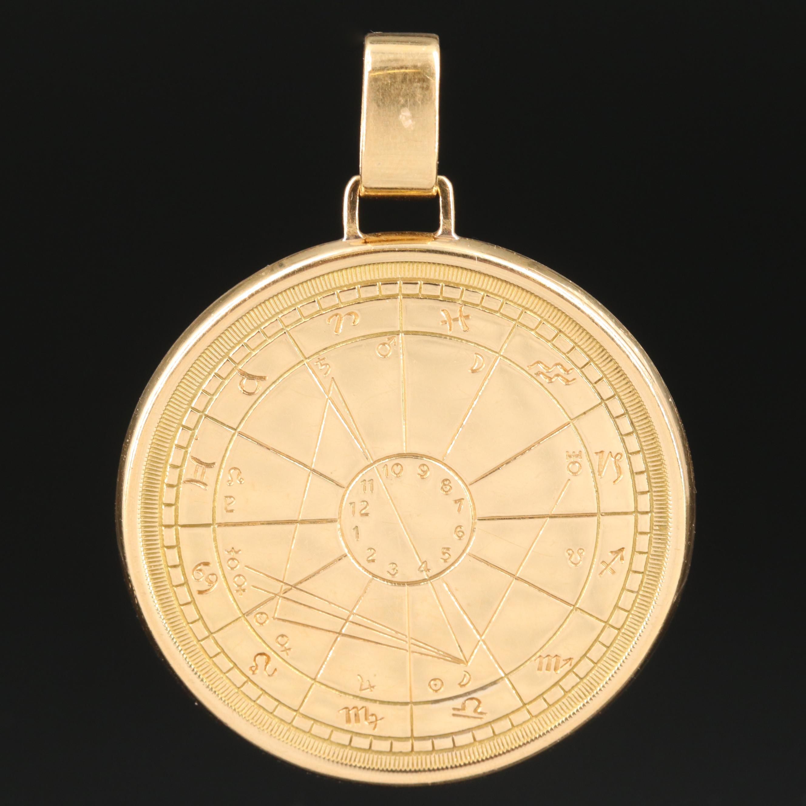 Cartier 18K Gold Zodiac Pendant