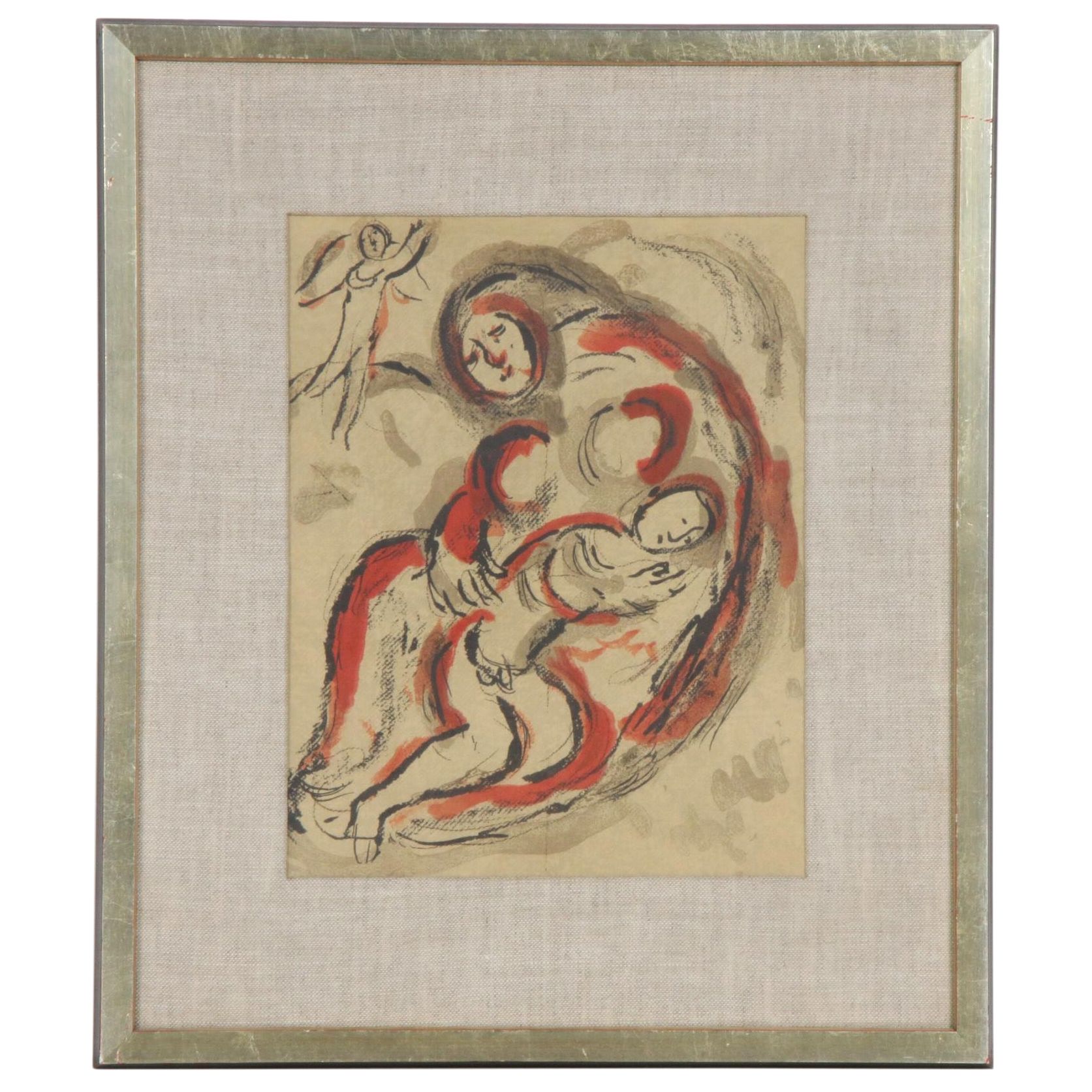 Marc Chagall Lithograph for Verve, "Hagar in the Desert", 1960