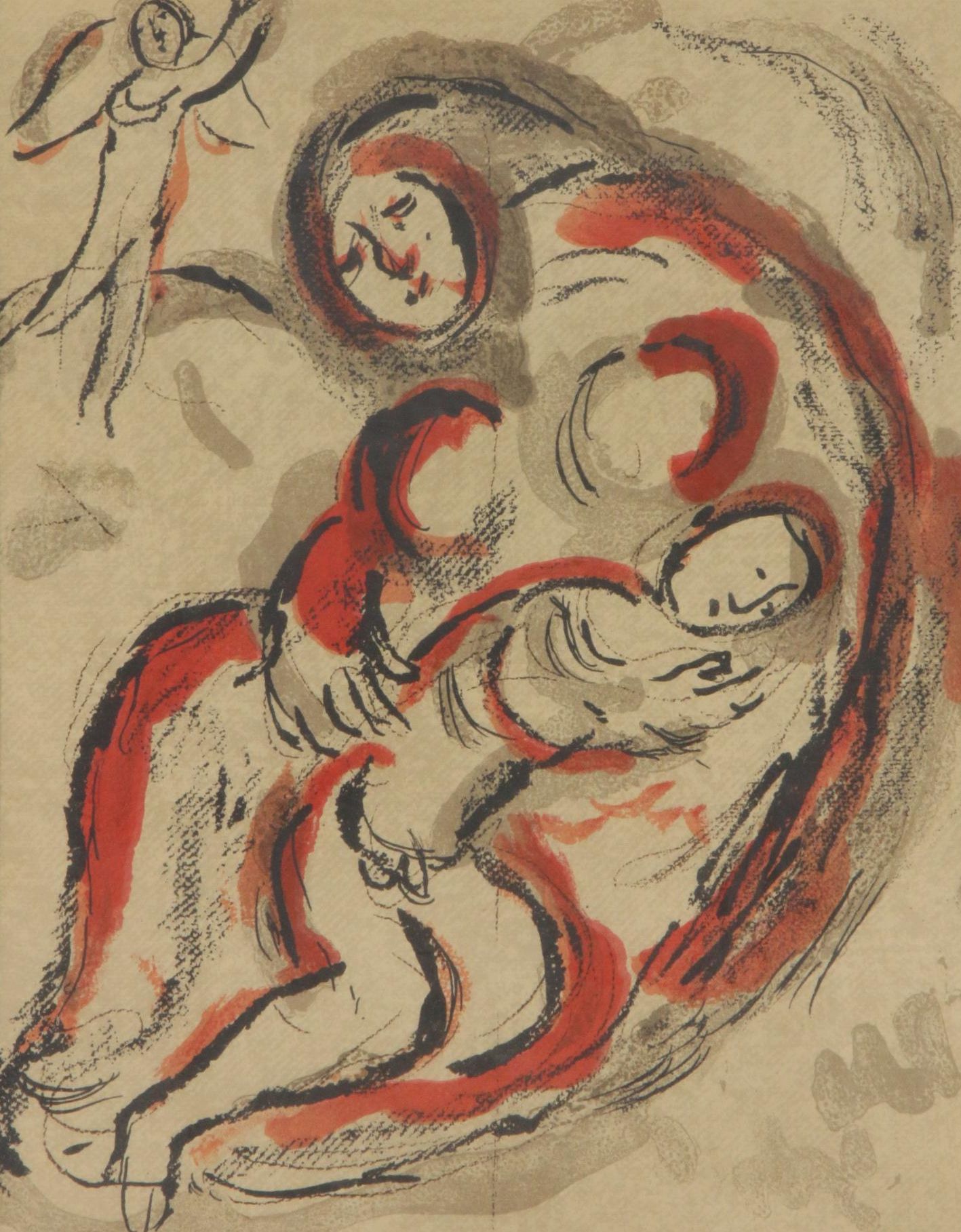 Marc Chagall Lithograph for Verve, "Hagar in the Desert", 1960