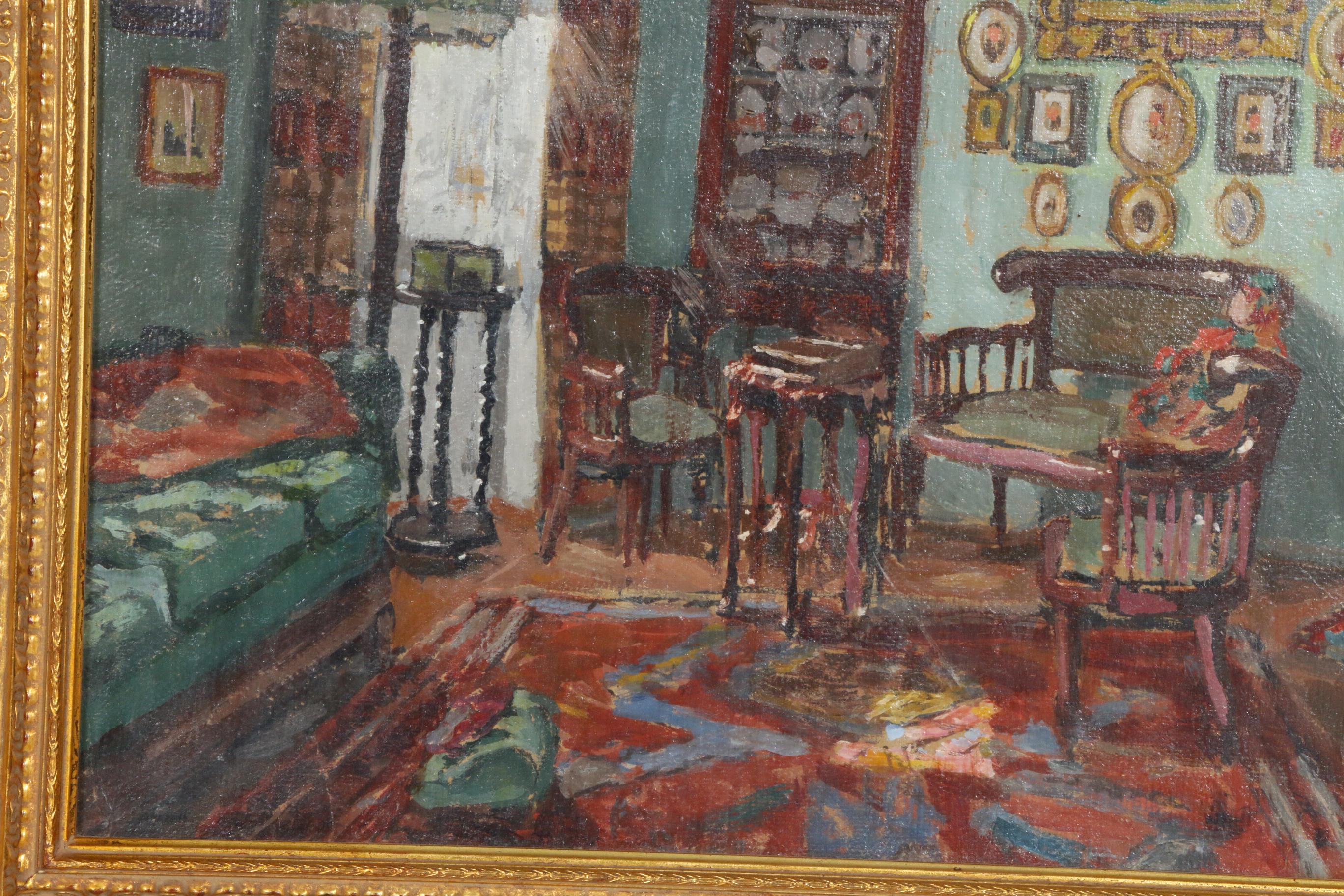 Parlor Scene Oil Painting