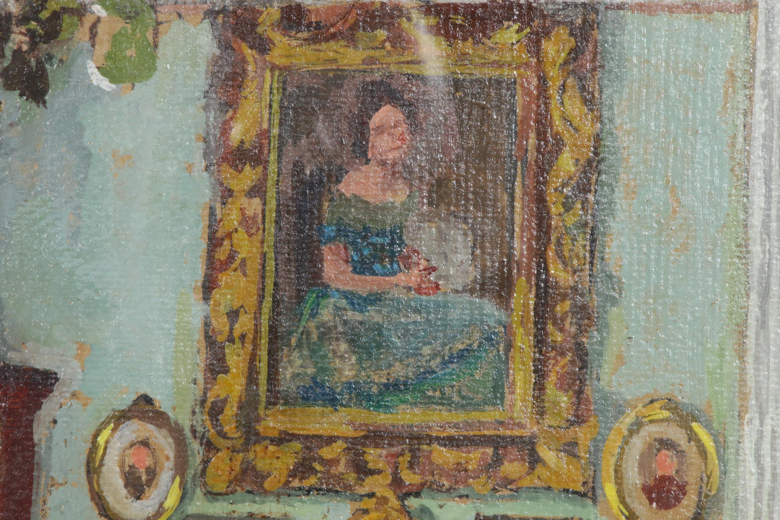 Parlor Scene Oil Painting