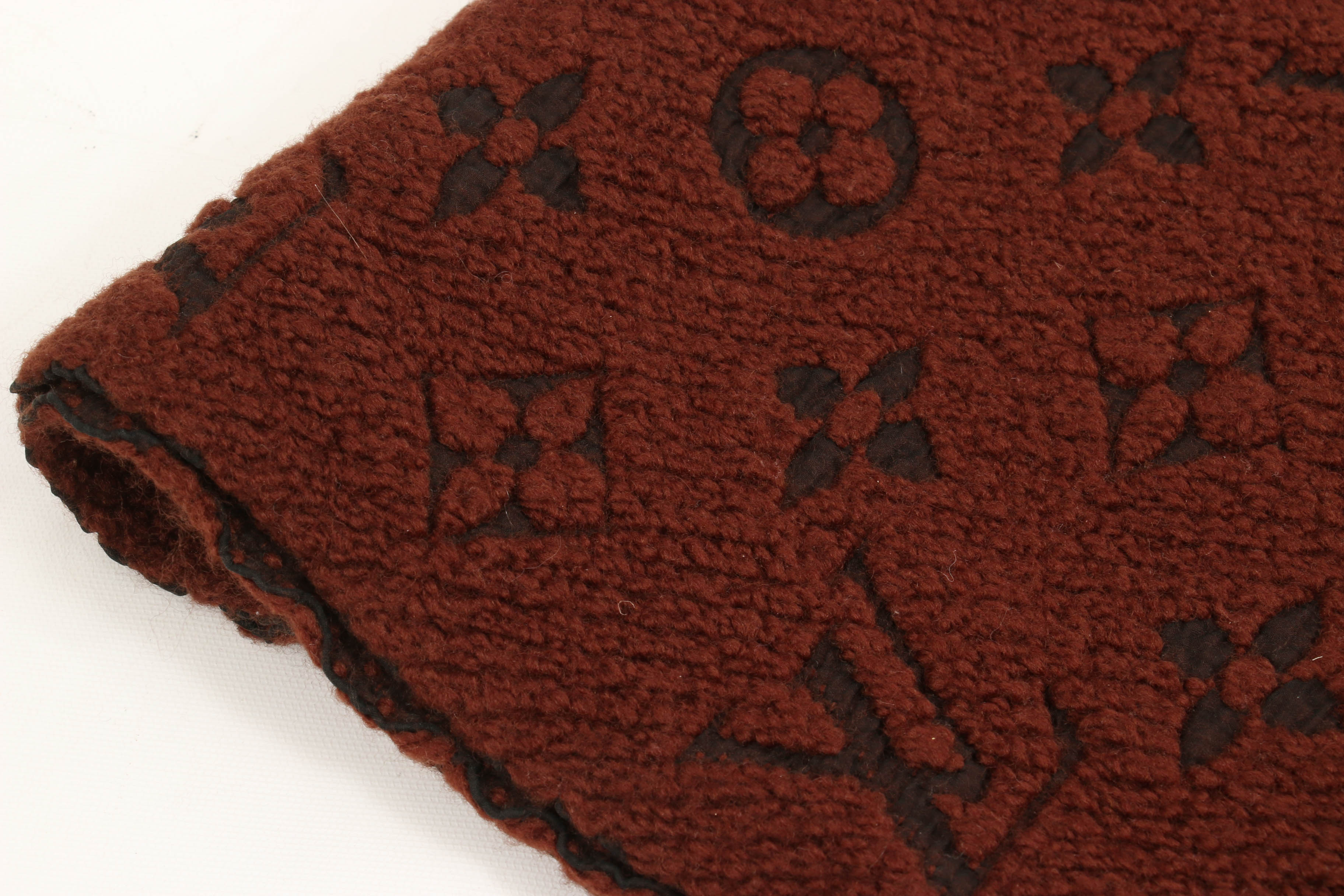 Louis Vuitton Monogram Wool and Silk Blend Fringed Scarf