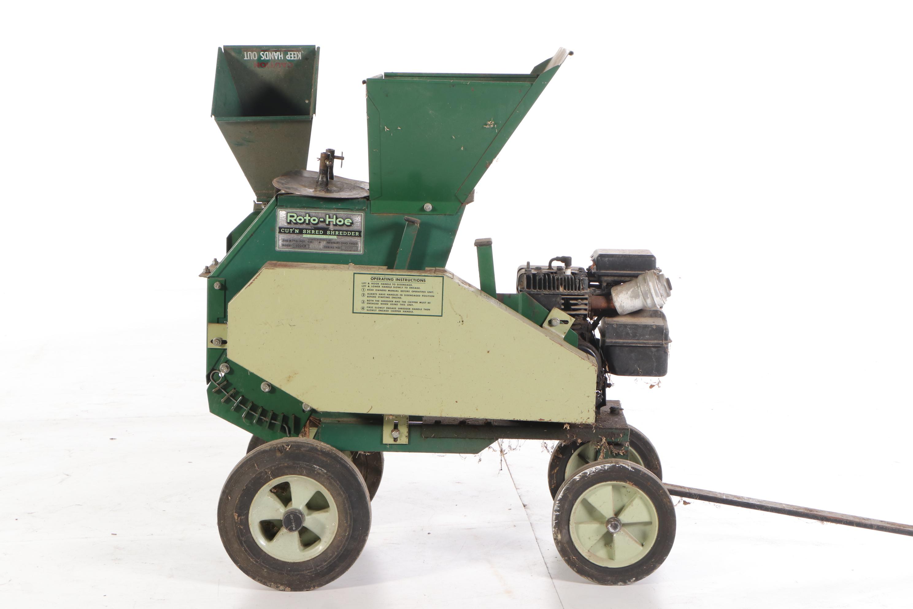 Roto-Hoe 500CP Cut'N Shred Gas Powered Wood Shredder/Chipper