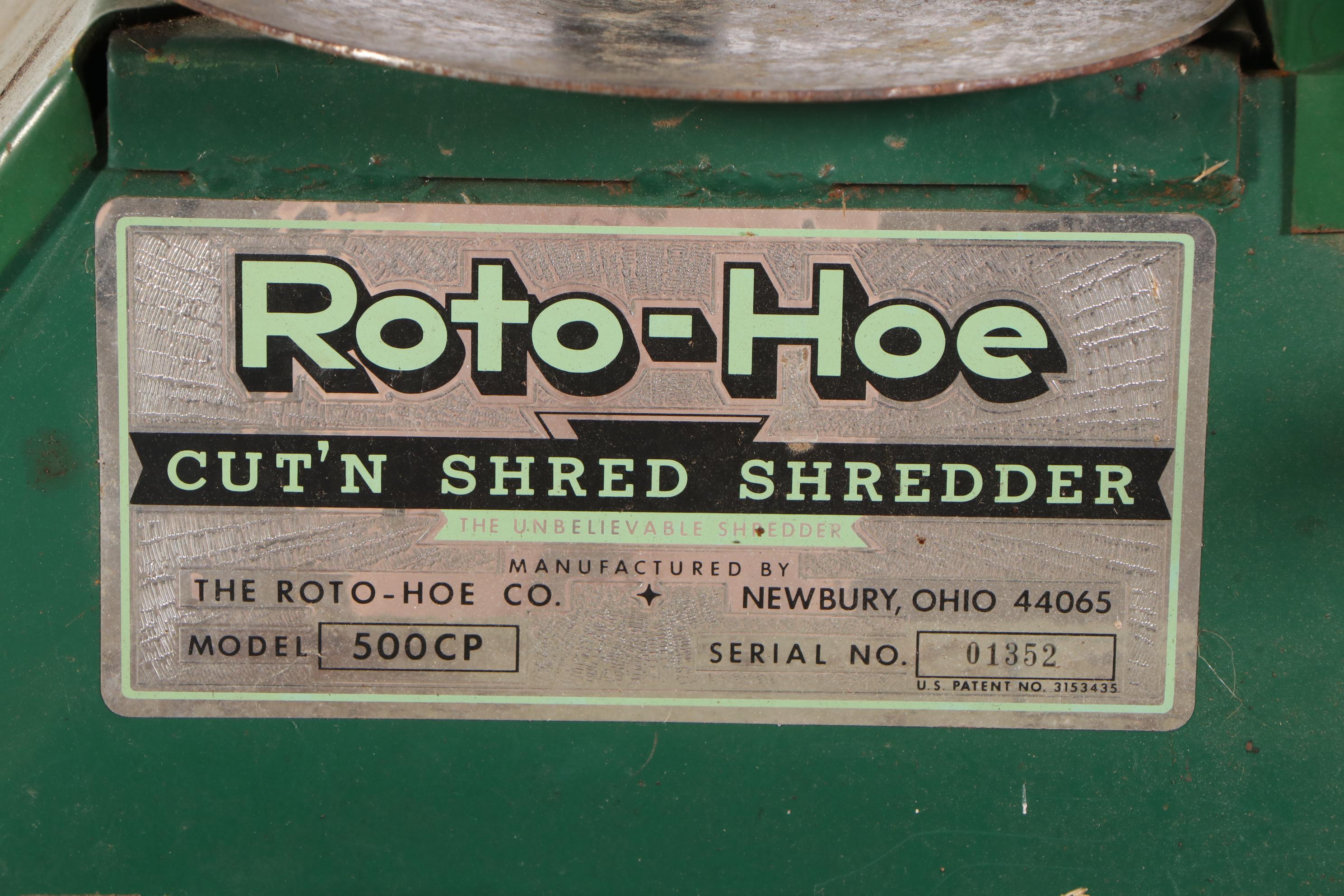 Roto-Hoe 500CP Cut'N Shred Gas Powered Wood Shredder/Chipper