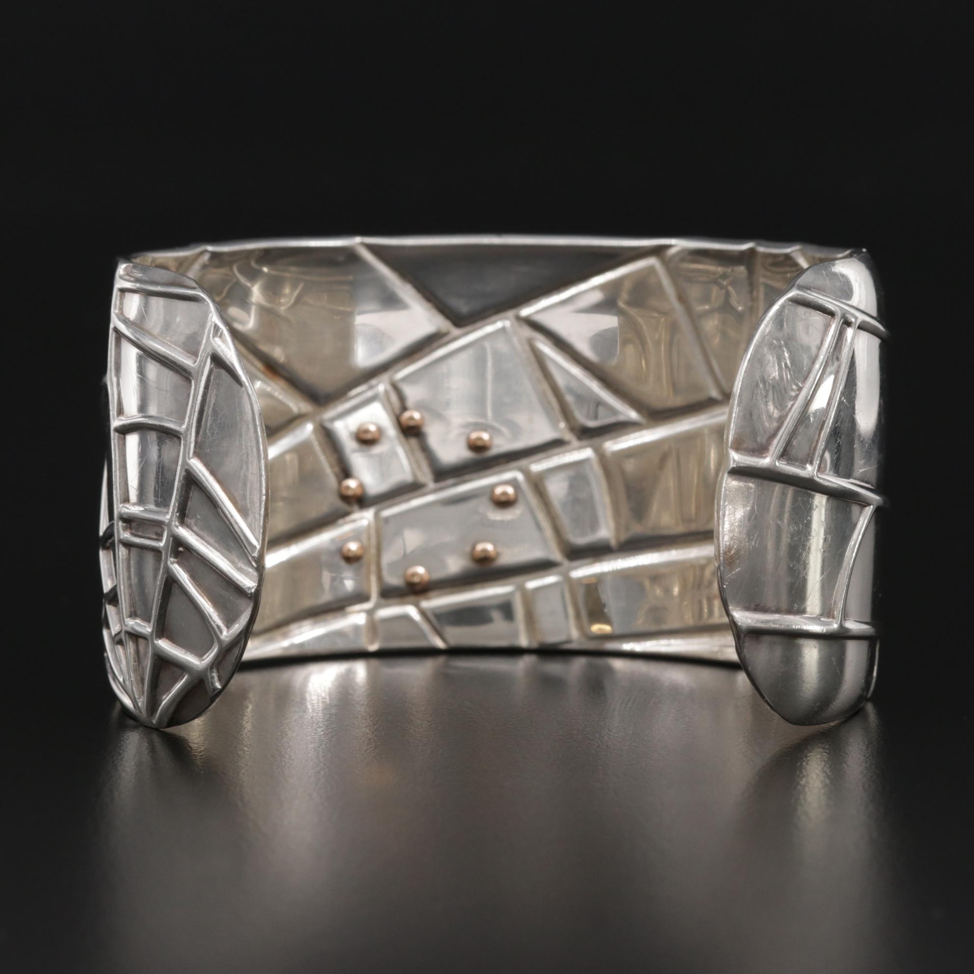Tiffany & Co. Sterling Spider Web Cuff with 18K Gold Spider