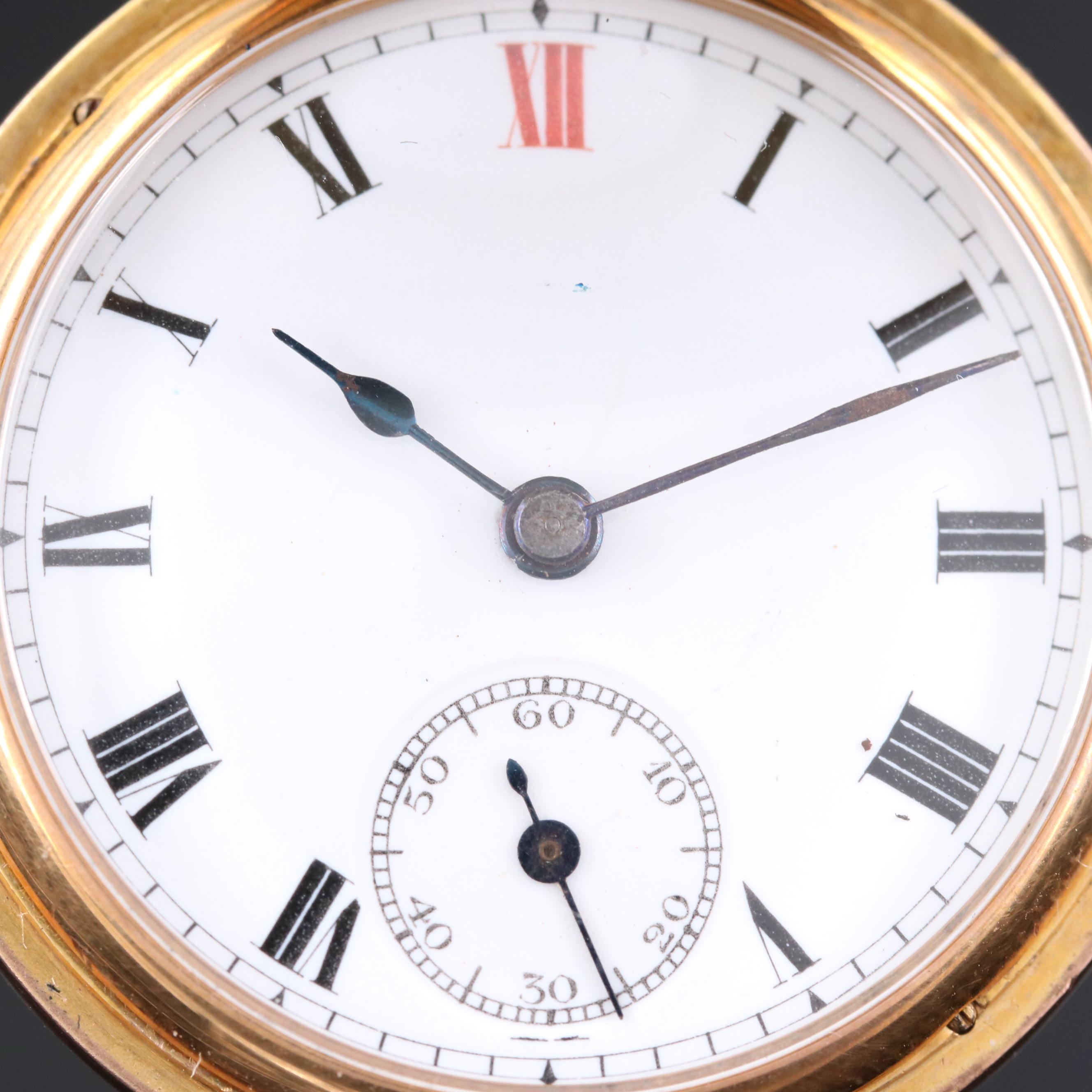 Antique Arthur George Rendell 9K Gold Demi Hunter Watch