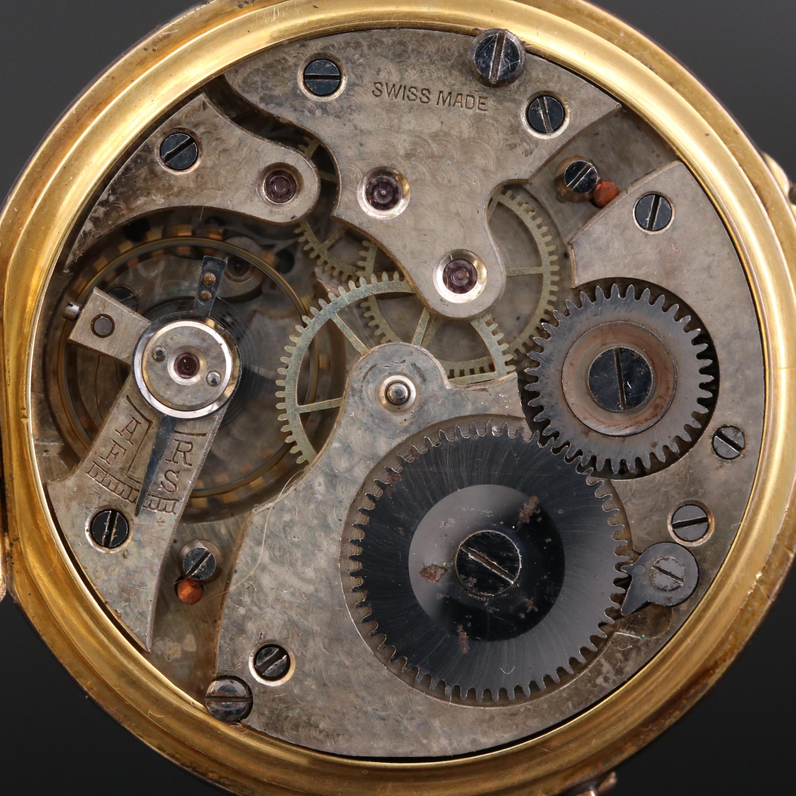 Antique Arthur George Rendell 9K Gold Demi Hunter Watch