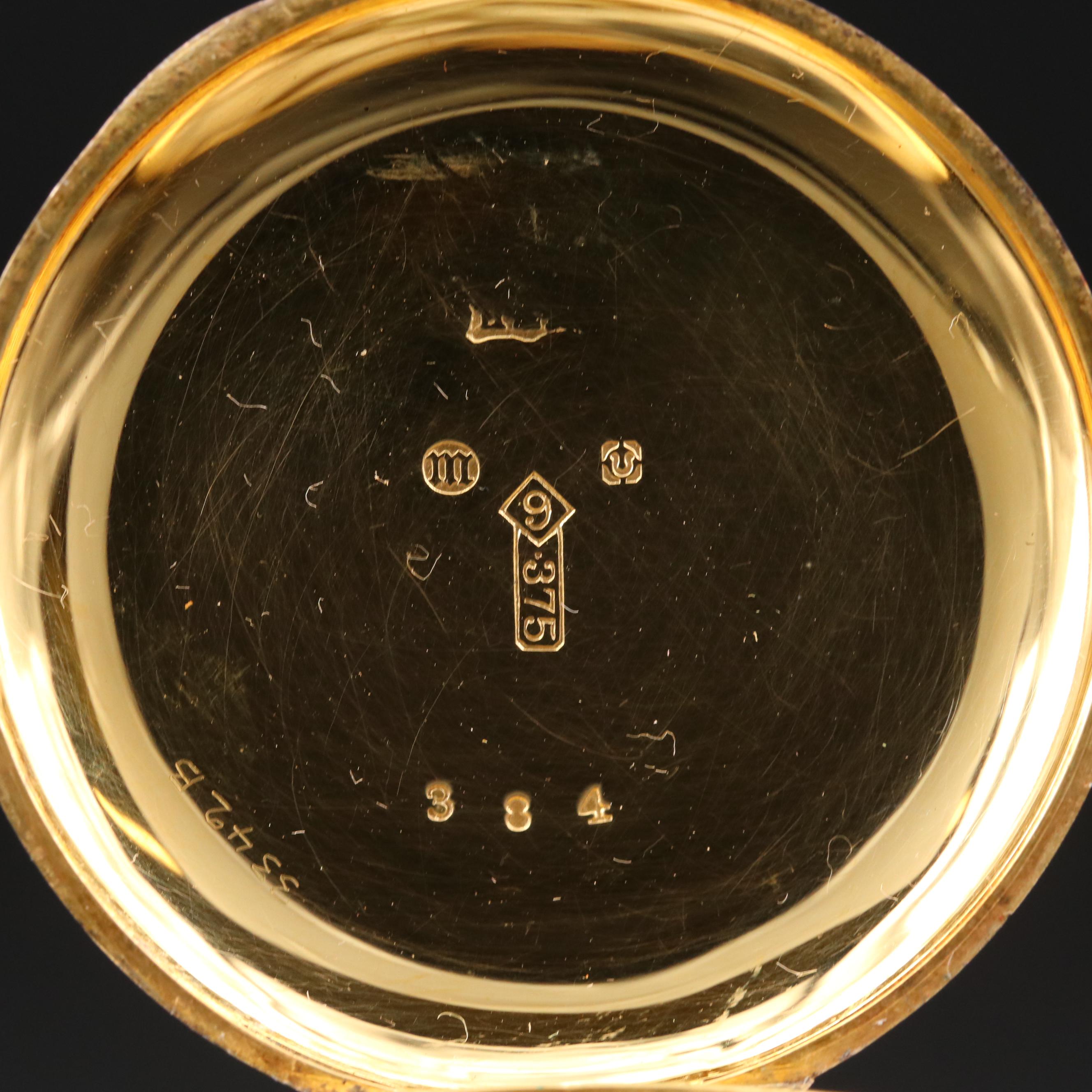 Antique Arthur George Rendell 9K Gold Demi Hunter Watch