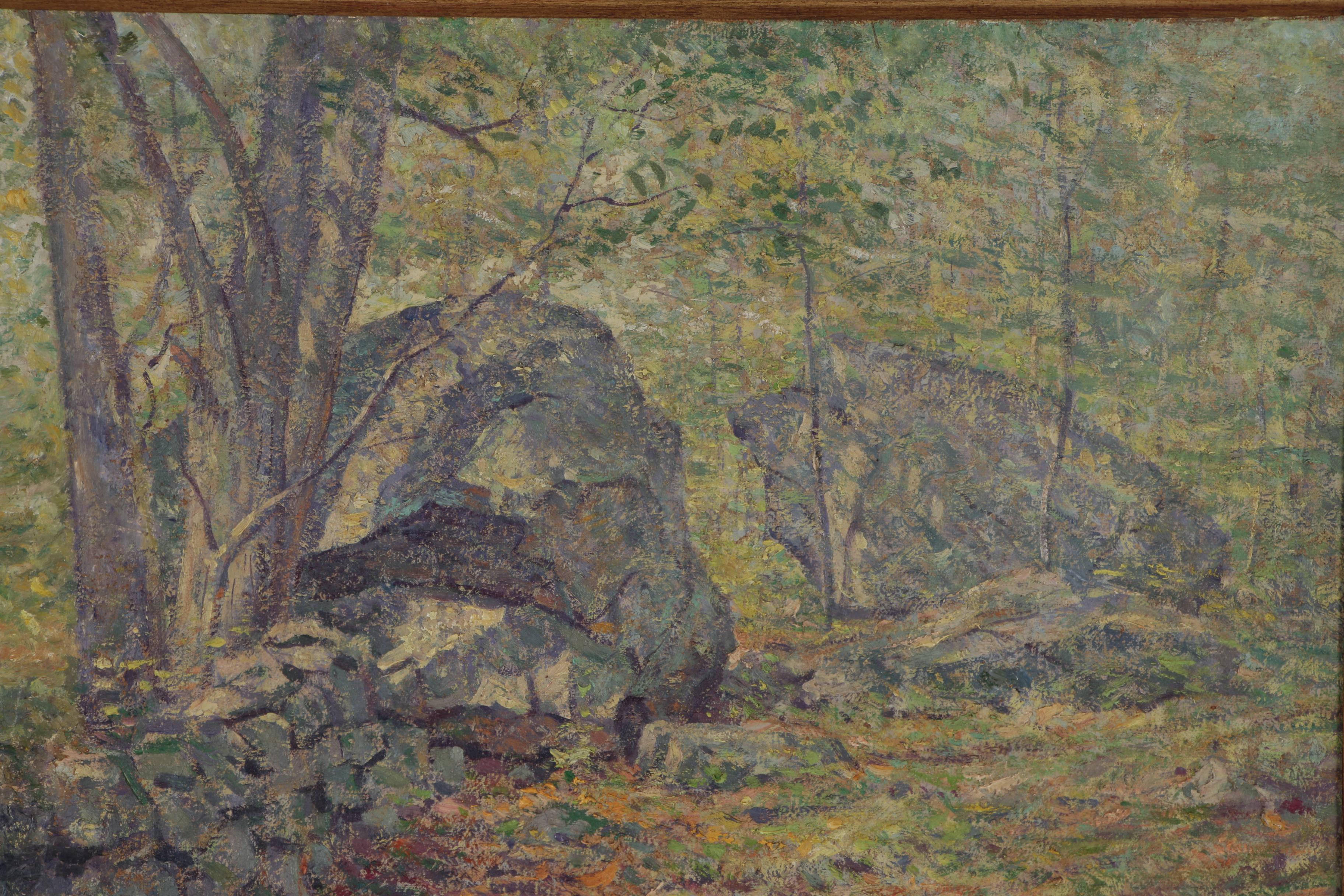 Addison Thomas Millar Oil Painting of Woodland, Late 19th Century