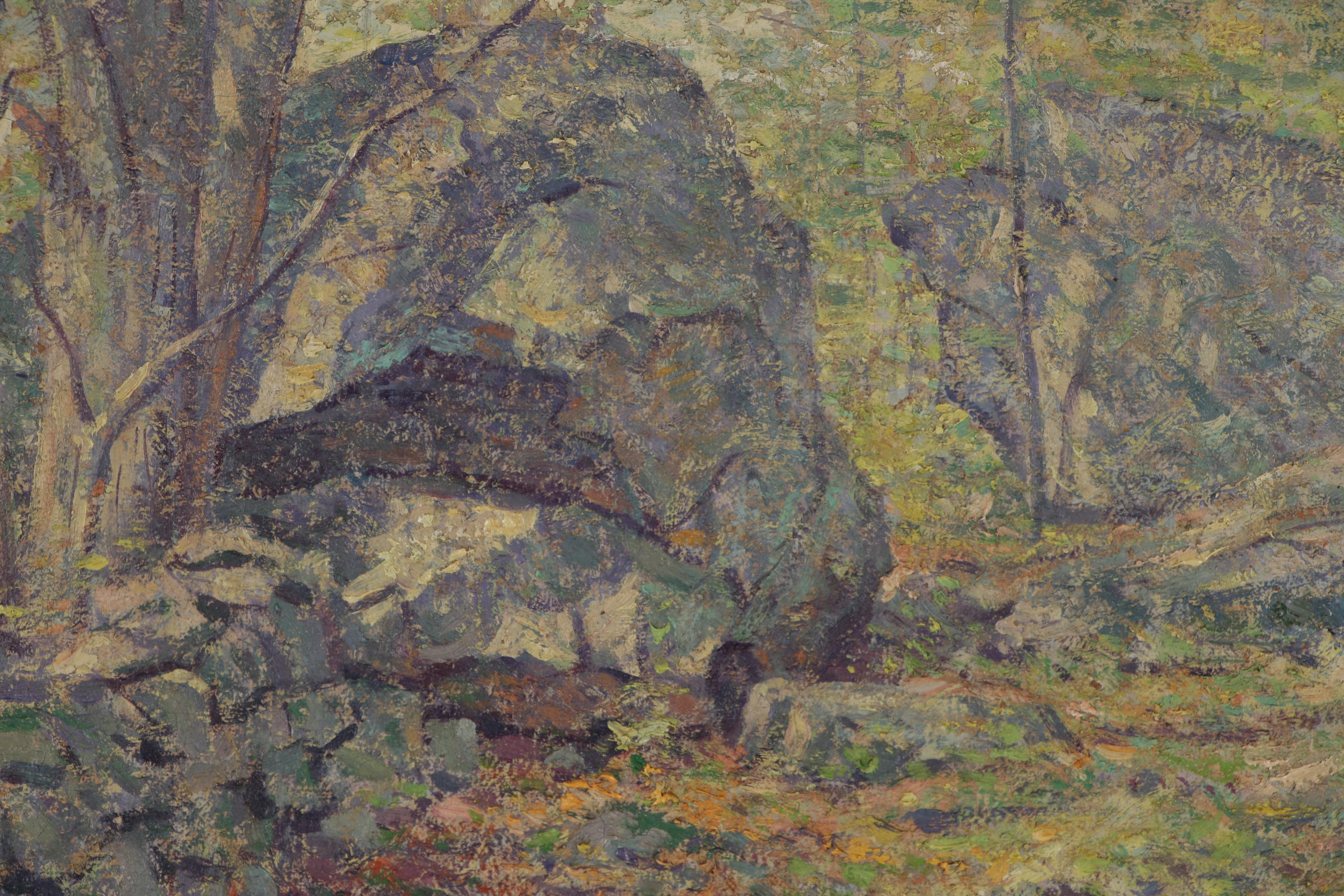 Addison Thomas Millar Oil Painting of Woodland, Late 19th Century