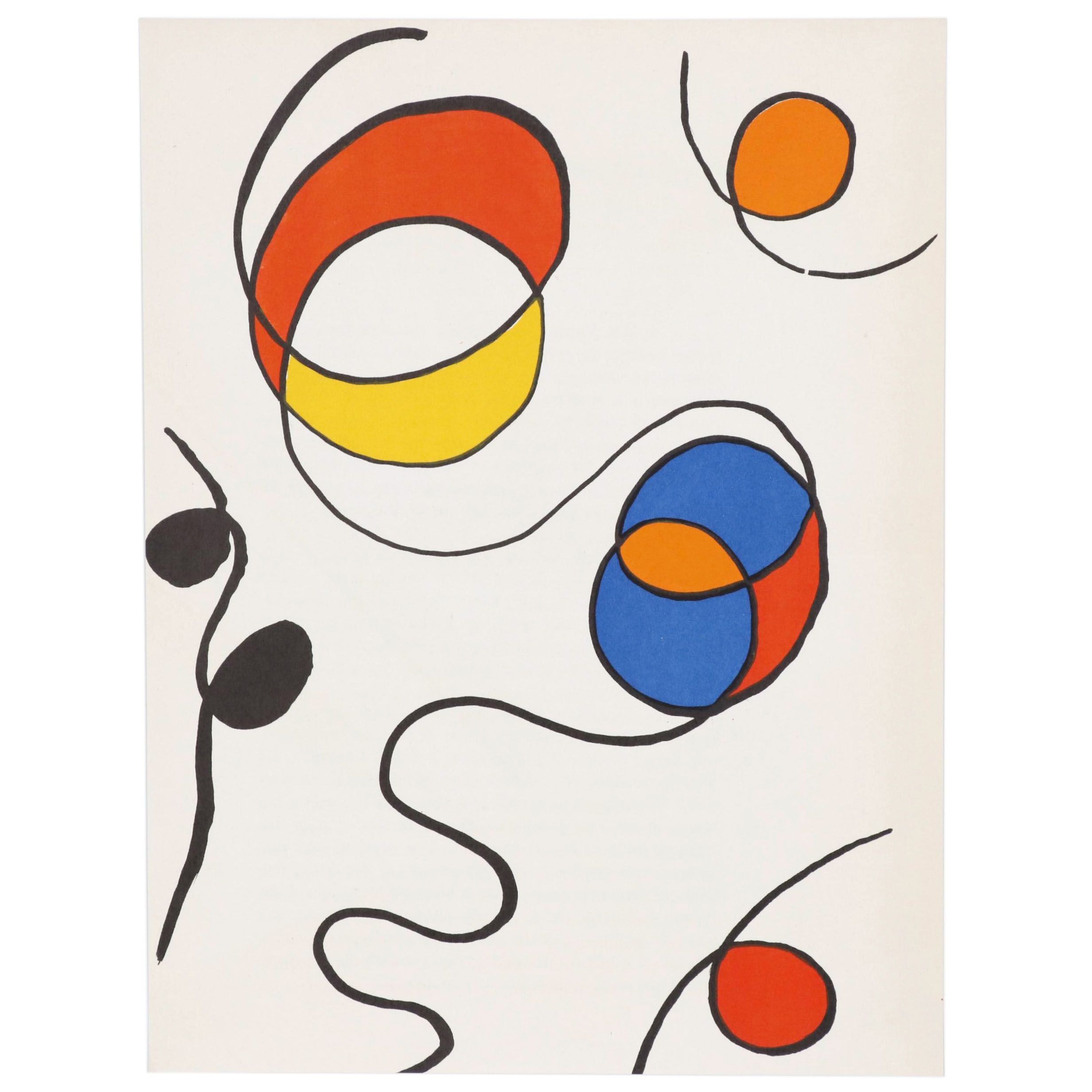 Alexander Calder Lithograph for "Derrière le Miroir," 1968