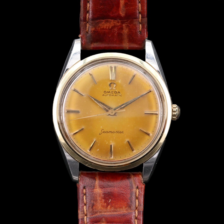 Vintage Omega Seamaster 18K Gold and Stainless Steel Automatic Wristwatch, 1959