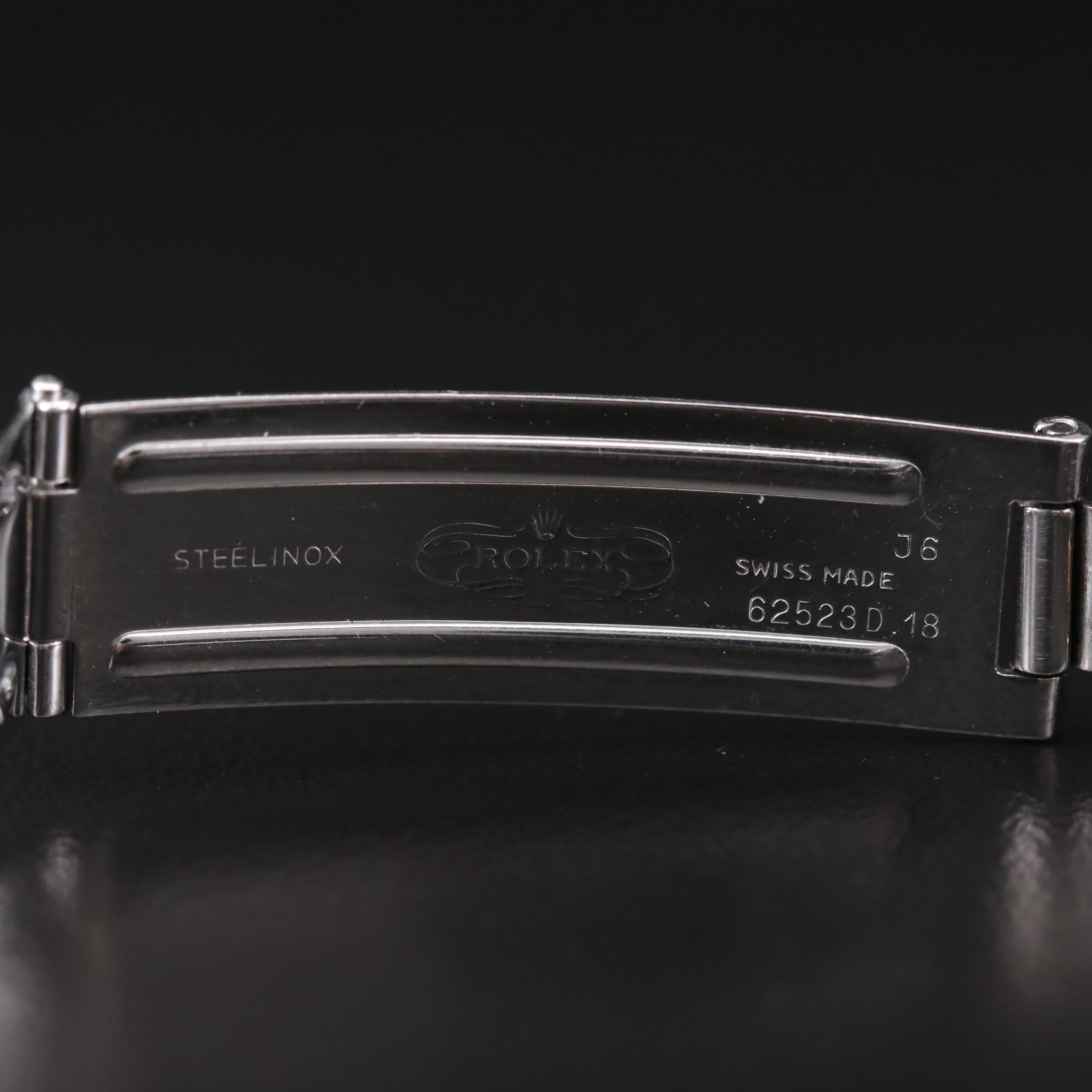 Rolex Date 18K Gold and Stainless Steel Watch with Diamond Dial and 14K Bezel